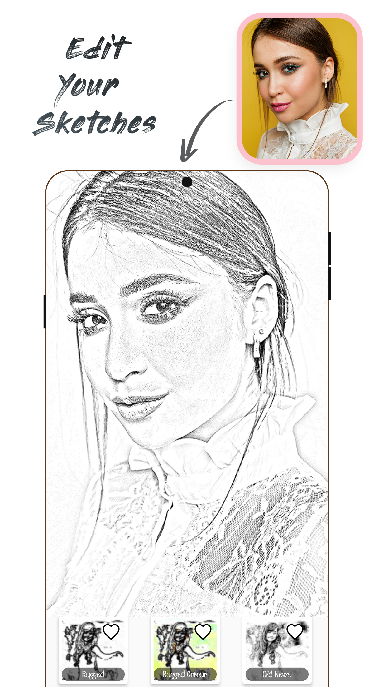 اسکرین شات 6 برنامه Pencil Sketch Photo Editor