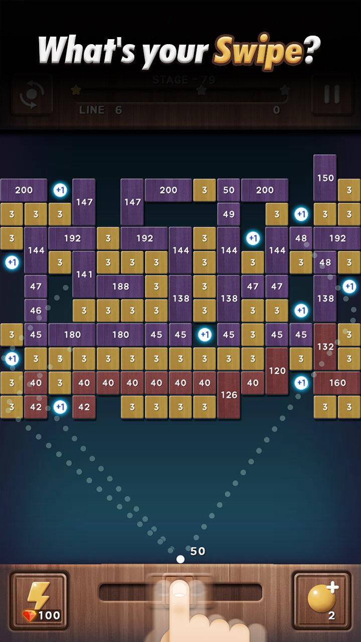 اسکرین شات 2 بازی Swipe Brick Breaker: The Blast