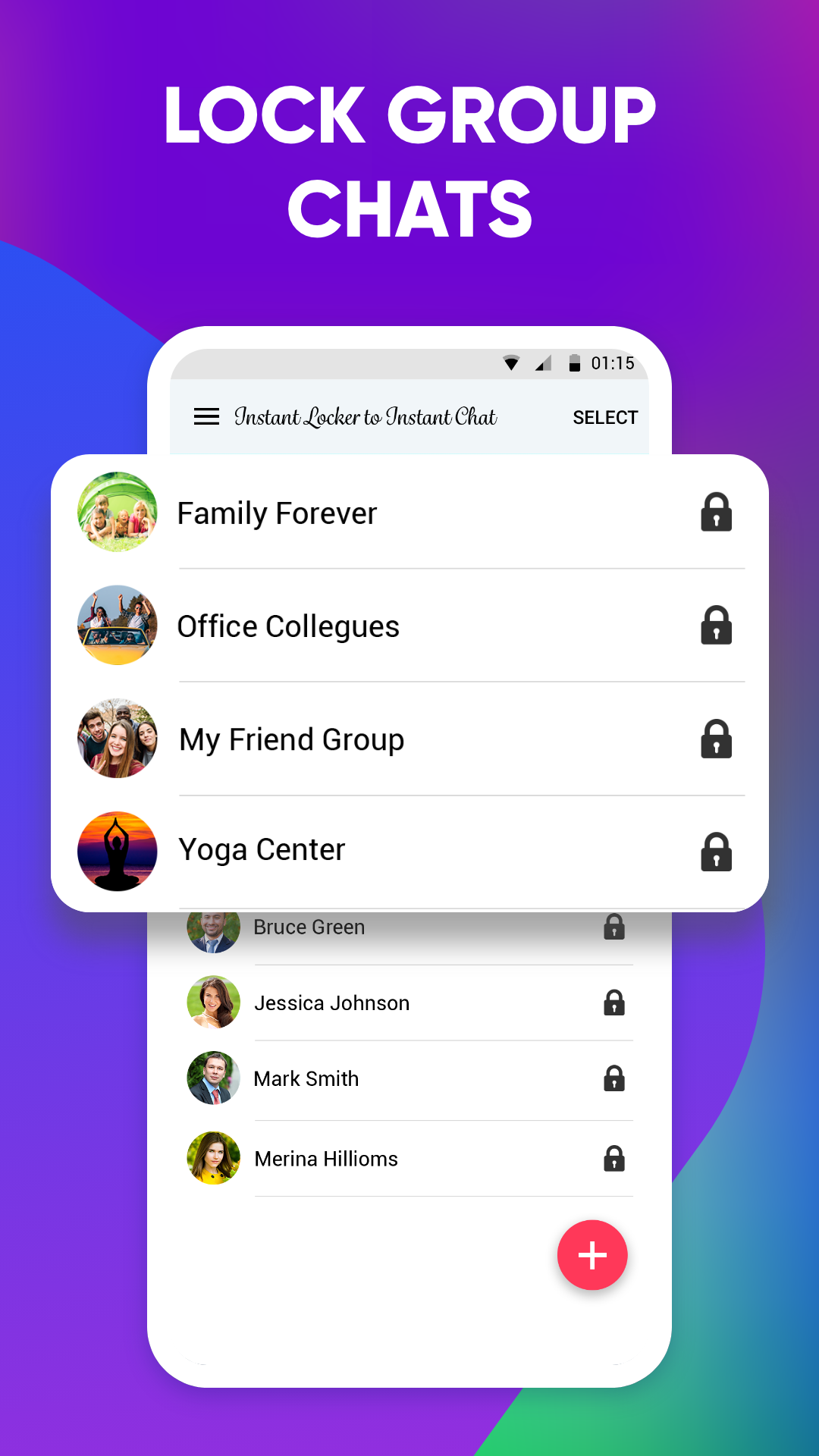 اسکرین شات 2 برنامه Instant Locker to Instant Chat