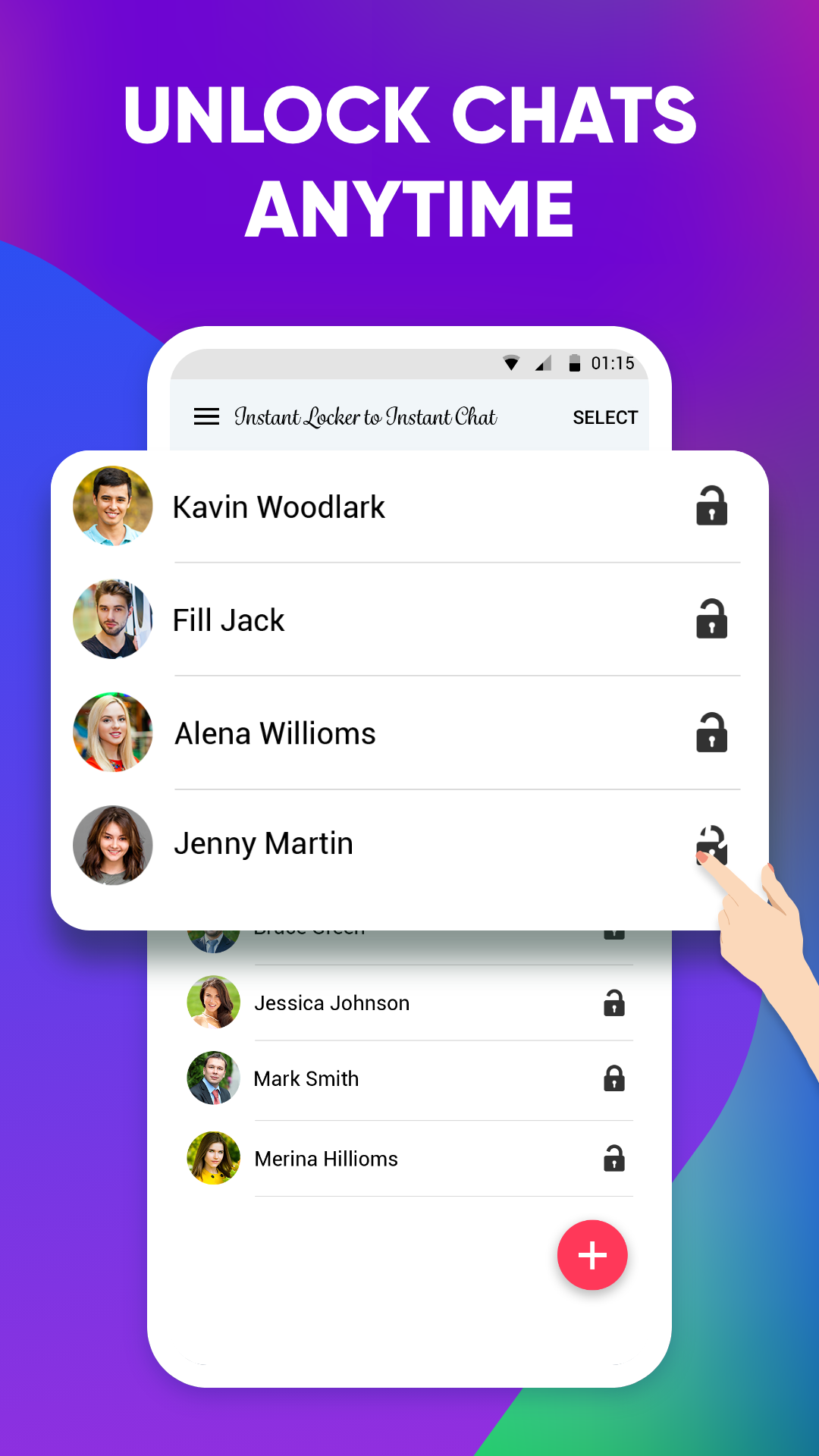 اسکرین شات 4 برنامه Instant Locker to Instant Chat