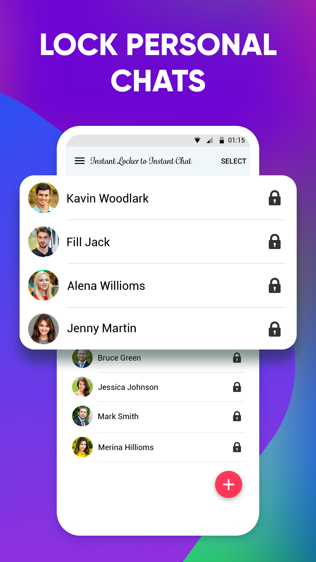 اسکرین شات 3 برنامه Instant Locker to Instant Chat