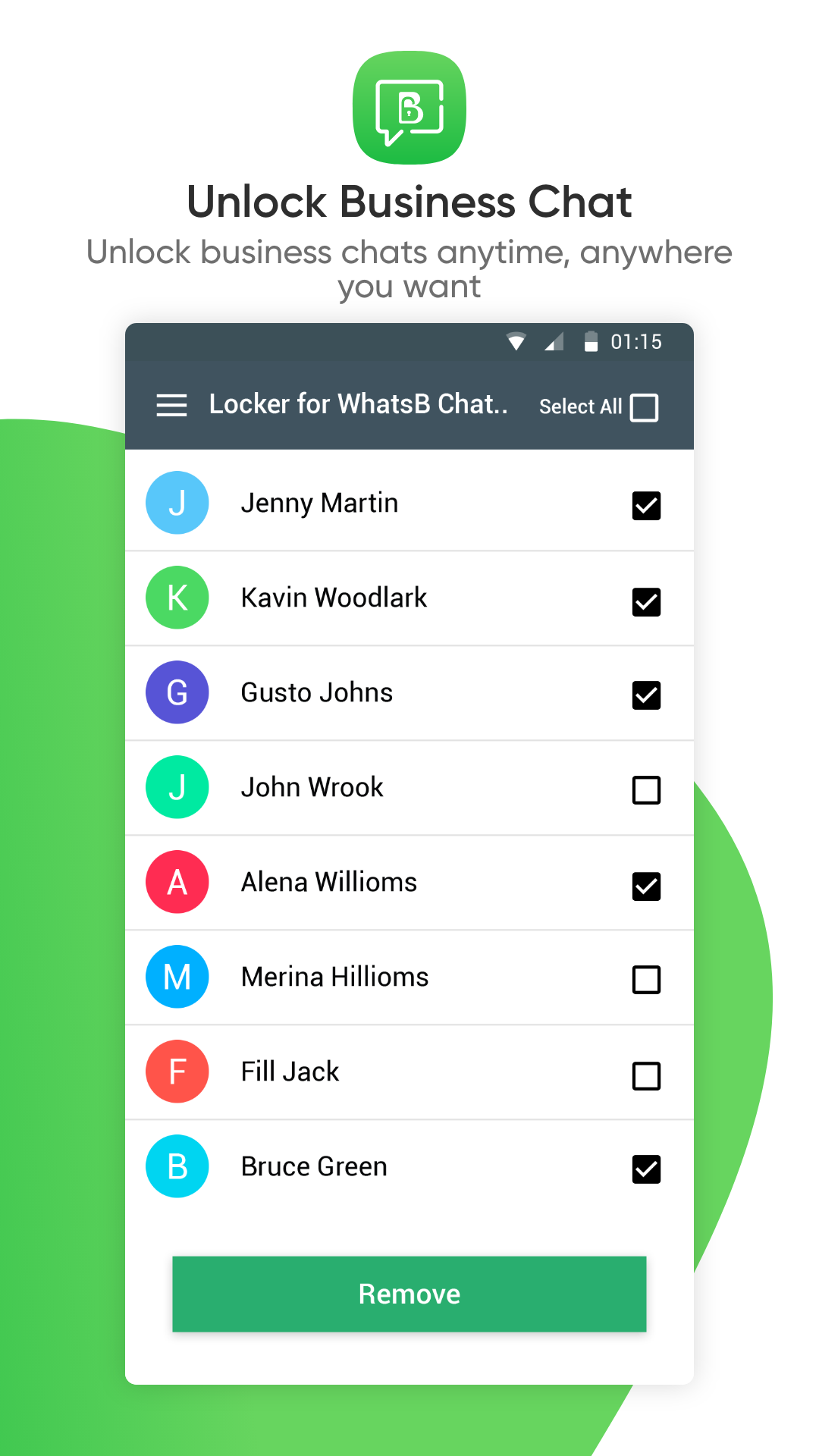 اسکرین شات 4 برنامه Locker for WhatsB Chat App