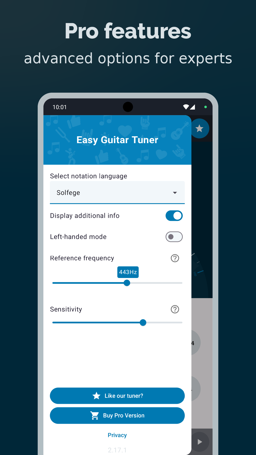 اسکرین شات 6 برنامه Guitar Tuner Guru