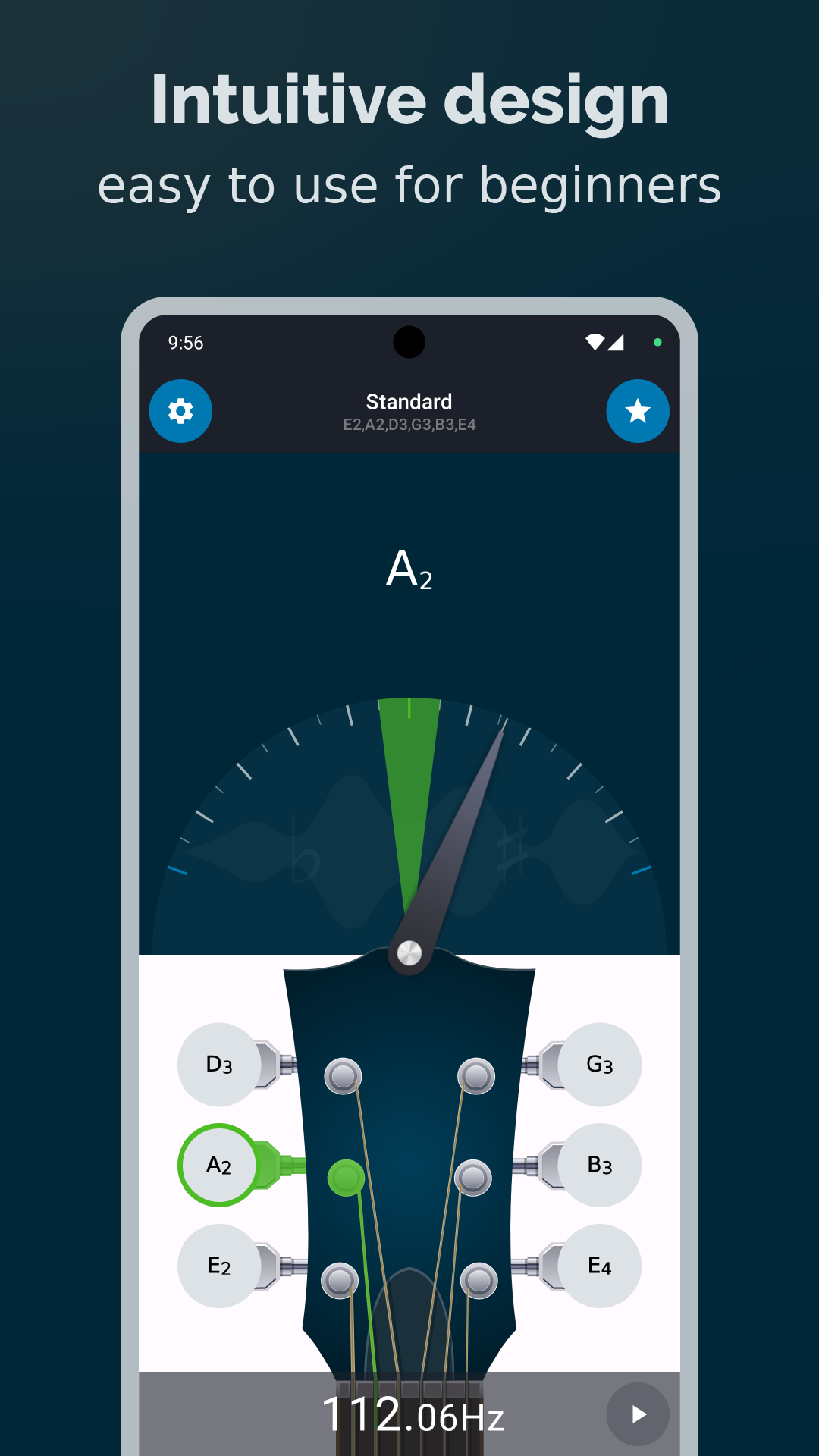 اسکرین شات 2 برنامه Guitar Tuner Guru