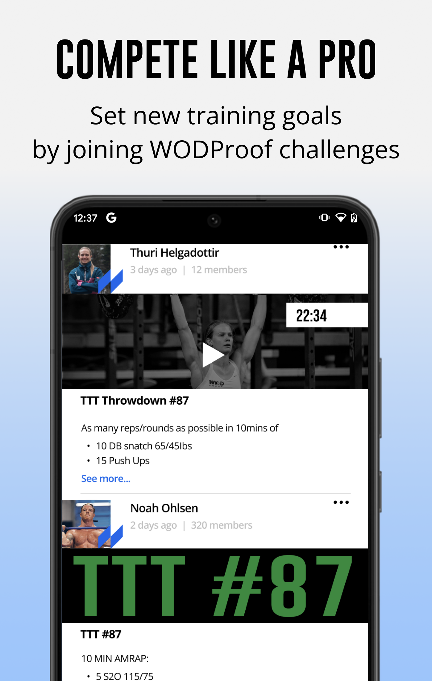 اسکرین شات 4 برنامه WODProof: WOD Recorder & Timer