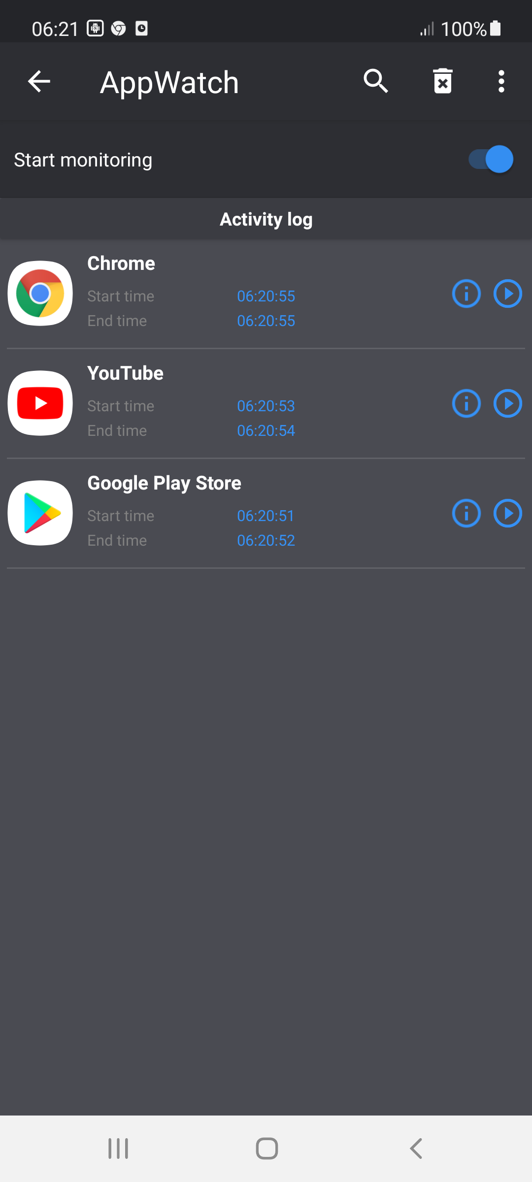اسکرین شات 3 برنامه Appwatch - Remove pop up ads