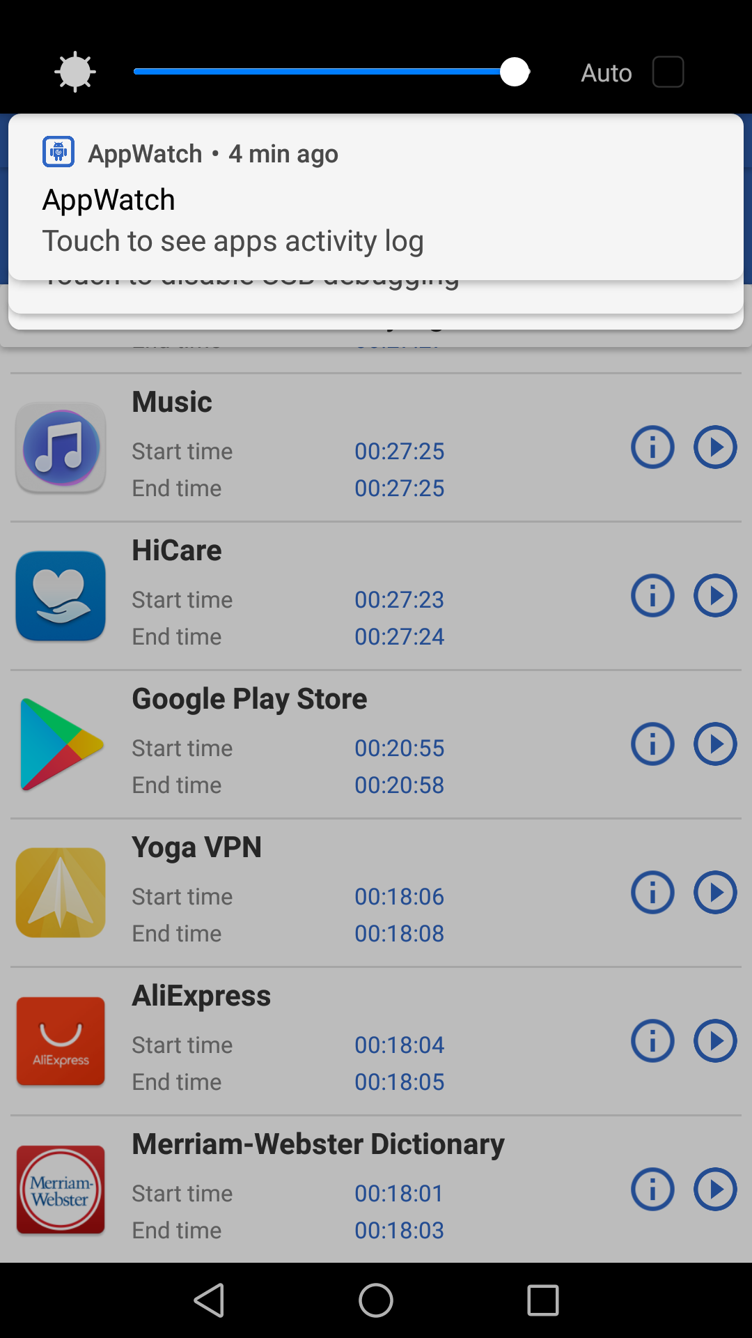 اسکرین شات 4 برنامه Appwatch - Remove pop up ads