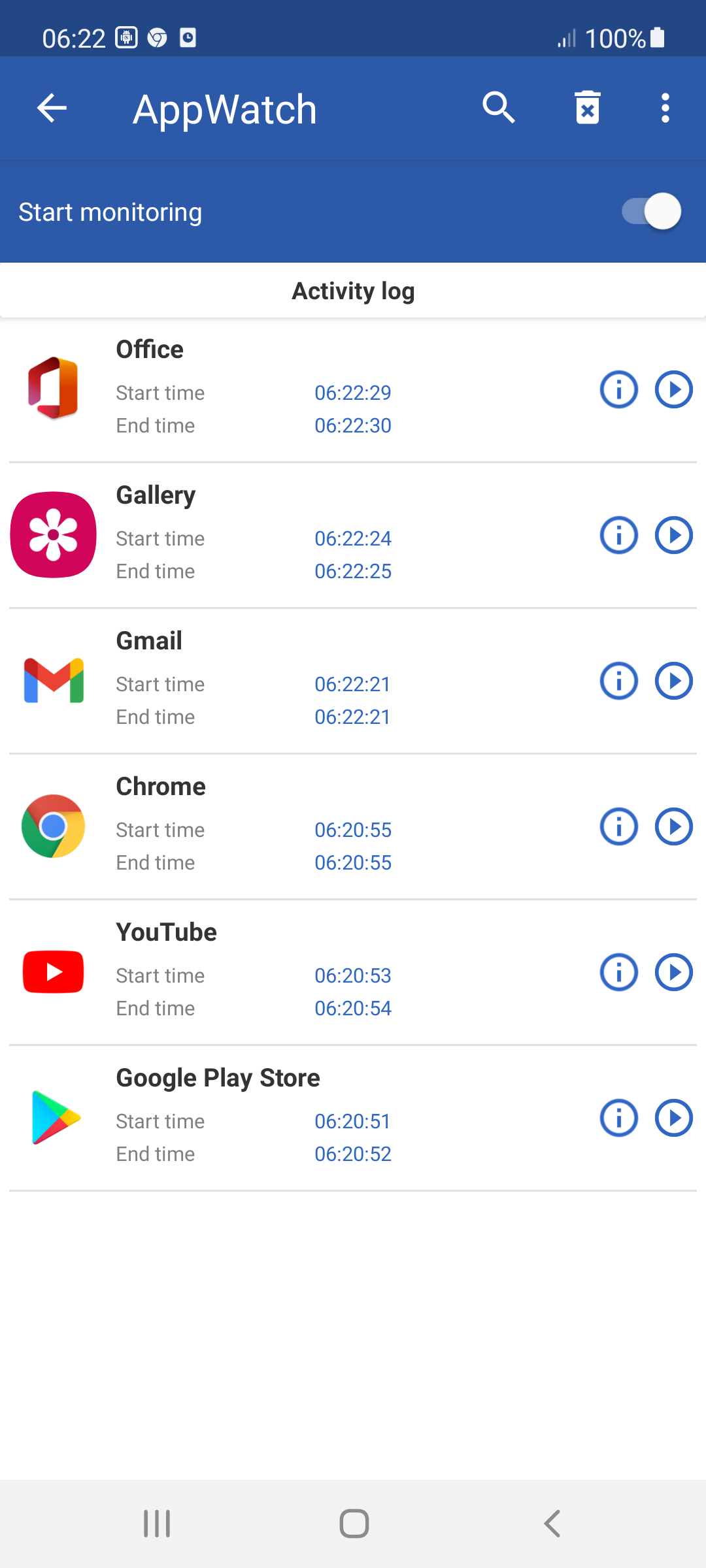 اسکرین شات 1 برنامه Appwatch - Remove pop up ads