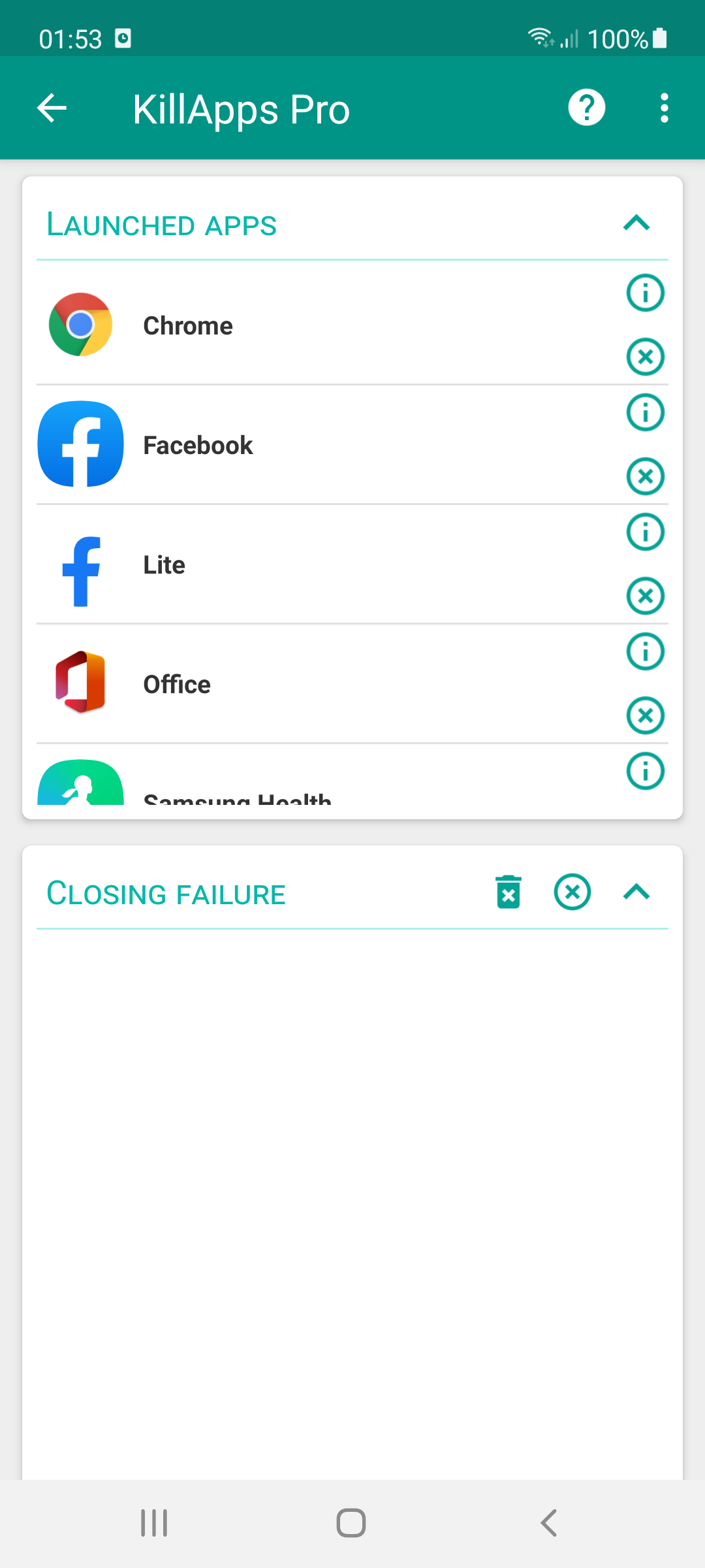 اسکرین شات 2 برنامه Killapps - Close Running Apps
