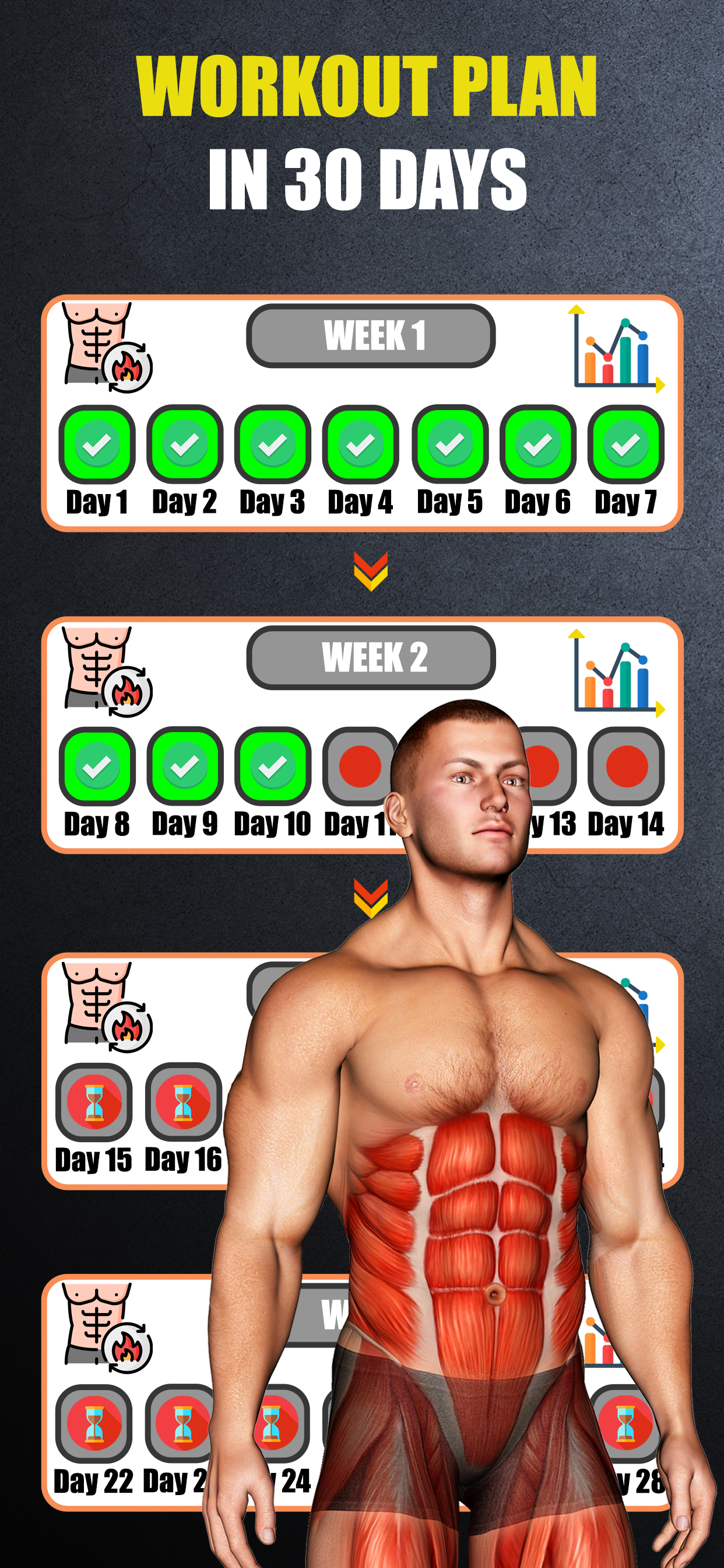 اسکرین شات 3 برنامه Six Pack in 30 Days