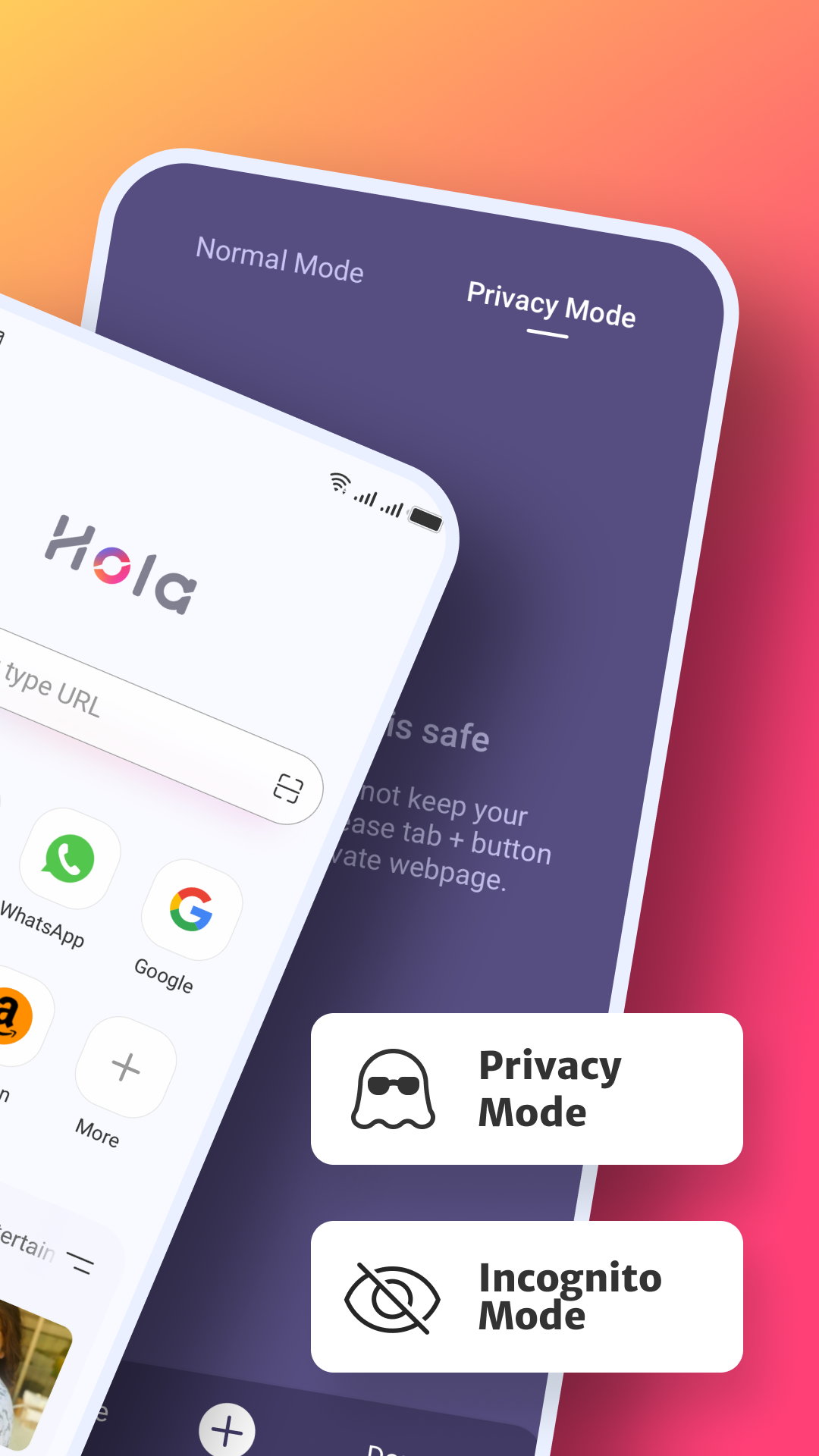 اسکرین شات 2 برنامه Hola-Private&Fast web Browser