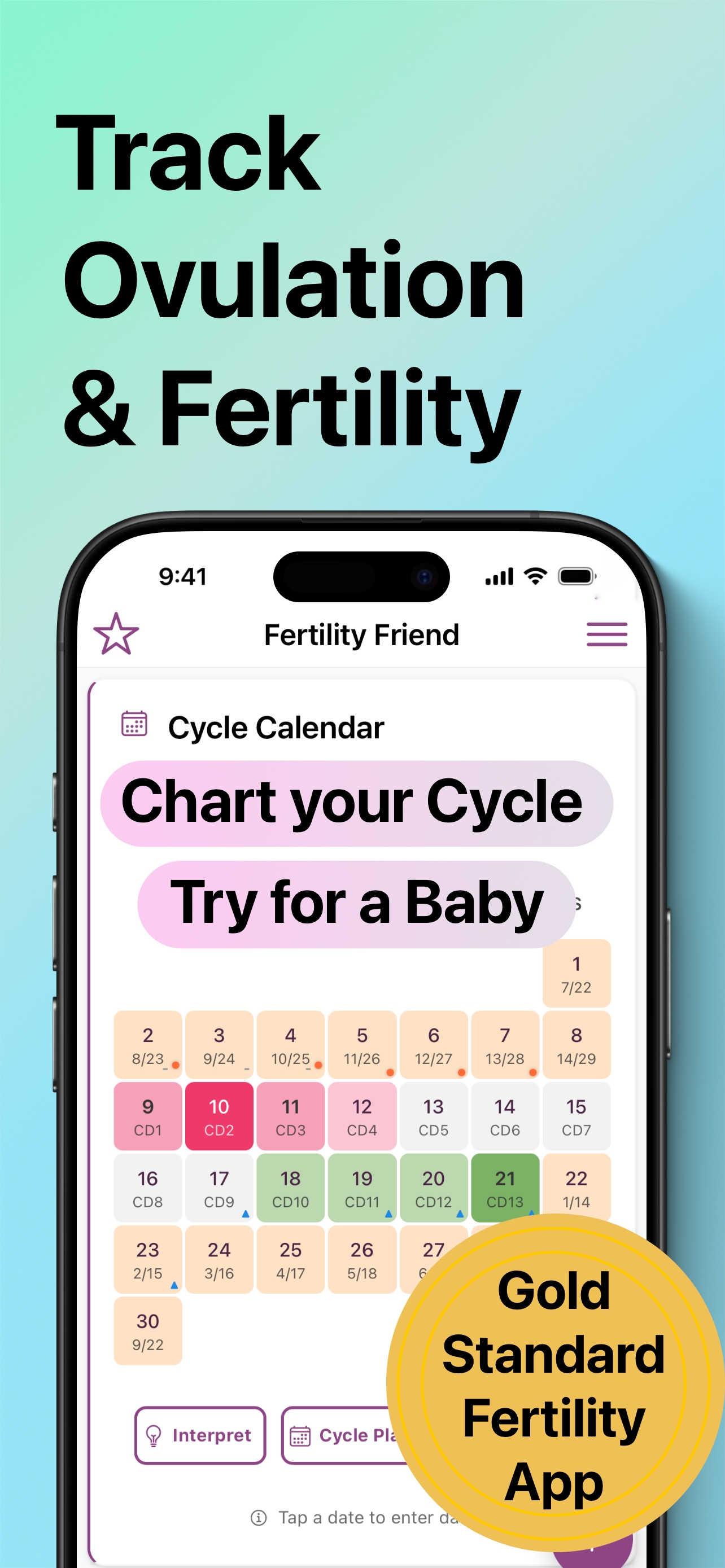 اسکرین شات 1 برنامه Fertility Friend Ovulation App