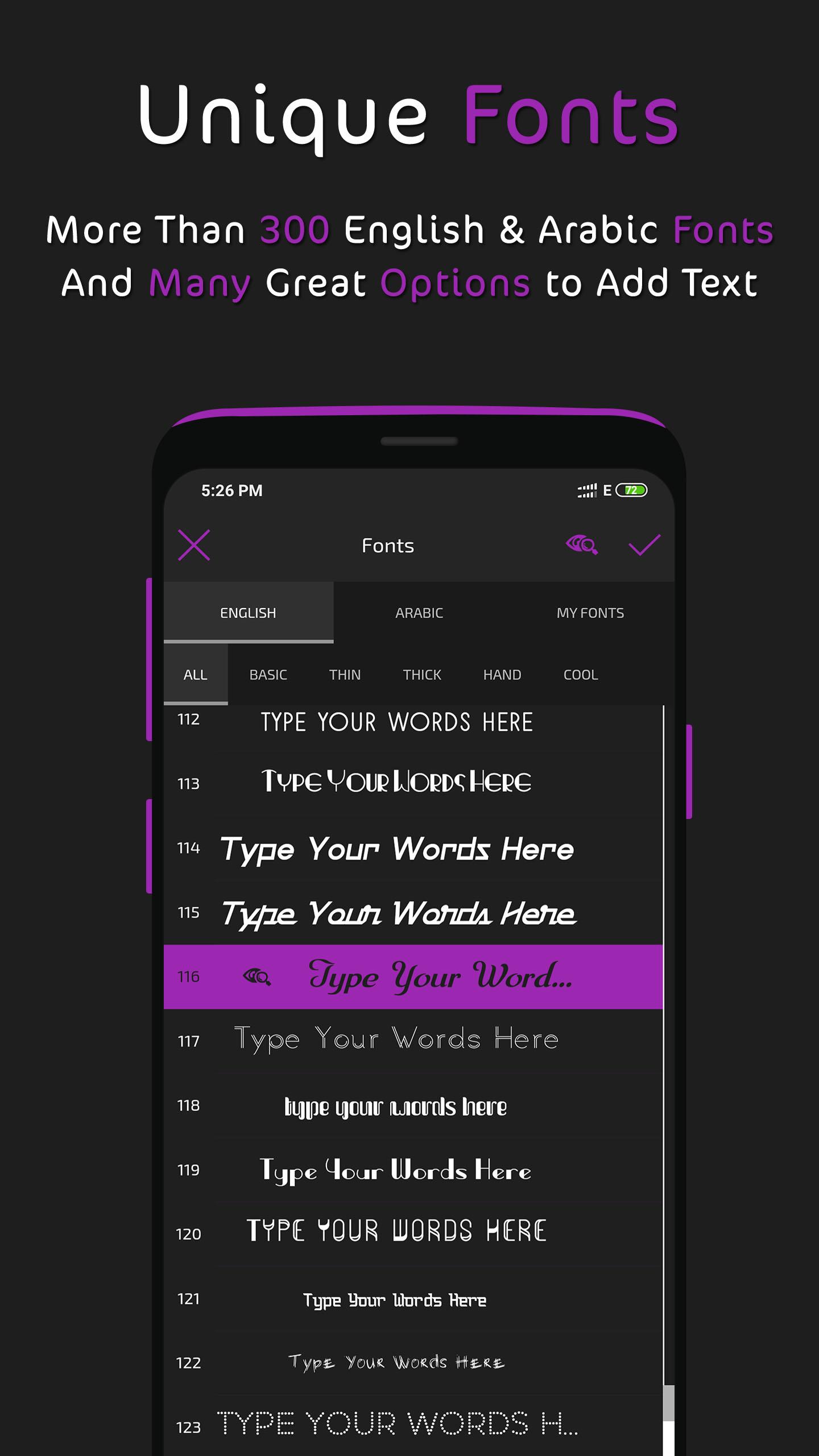 اسکرین شات 7 برنامه Postershop - Typography Design