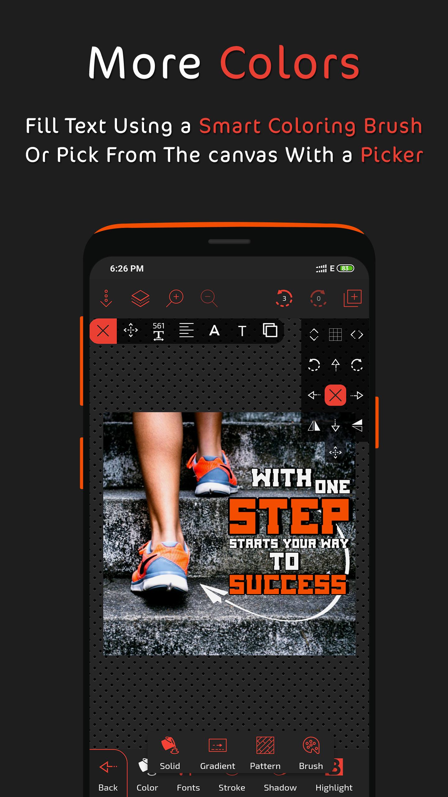 اسکرین شات 2 برنامه Postershop - Typography Design