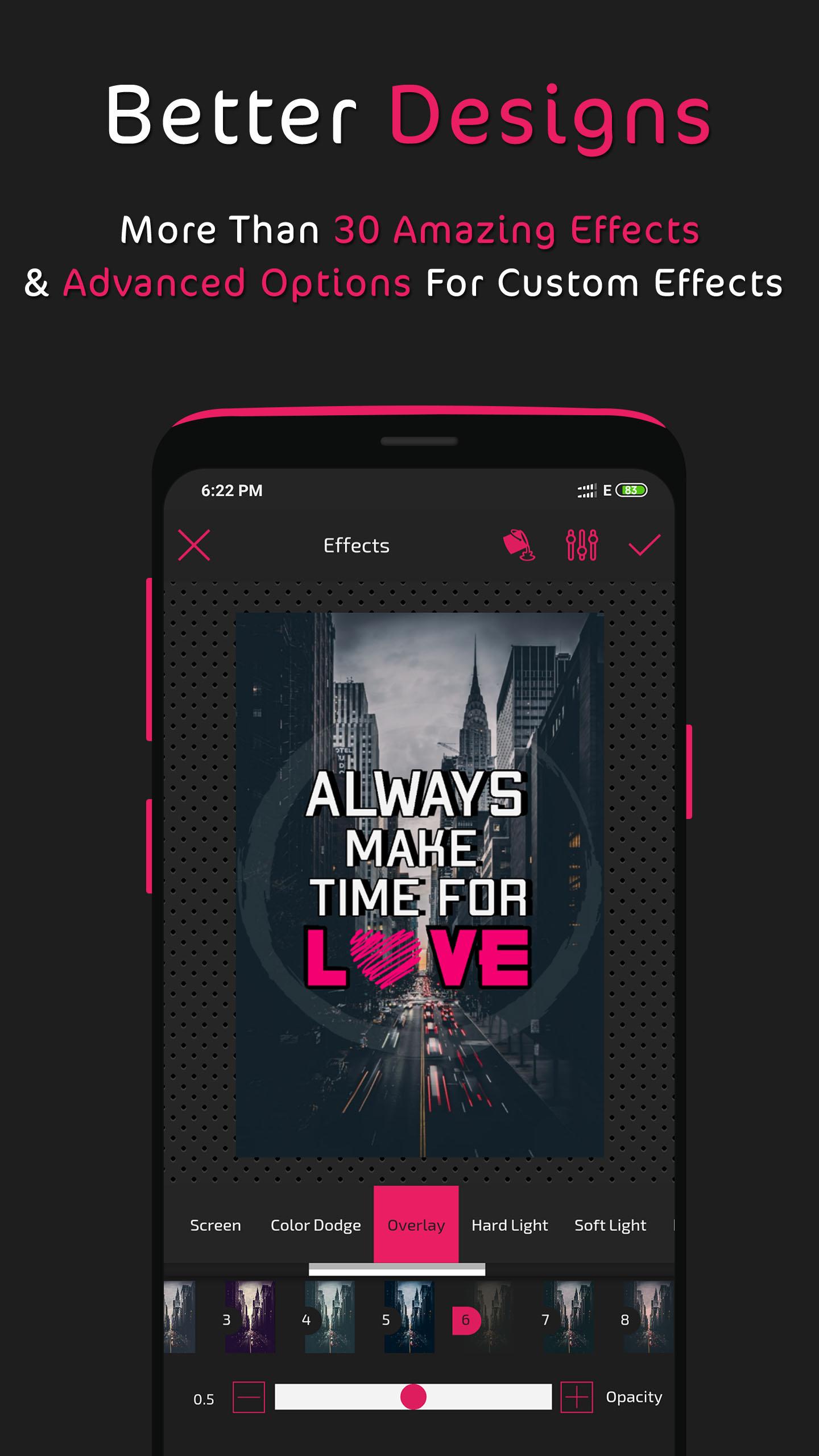 اسکرین شات 1 برنامه Postershop - Typography Design