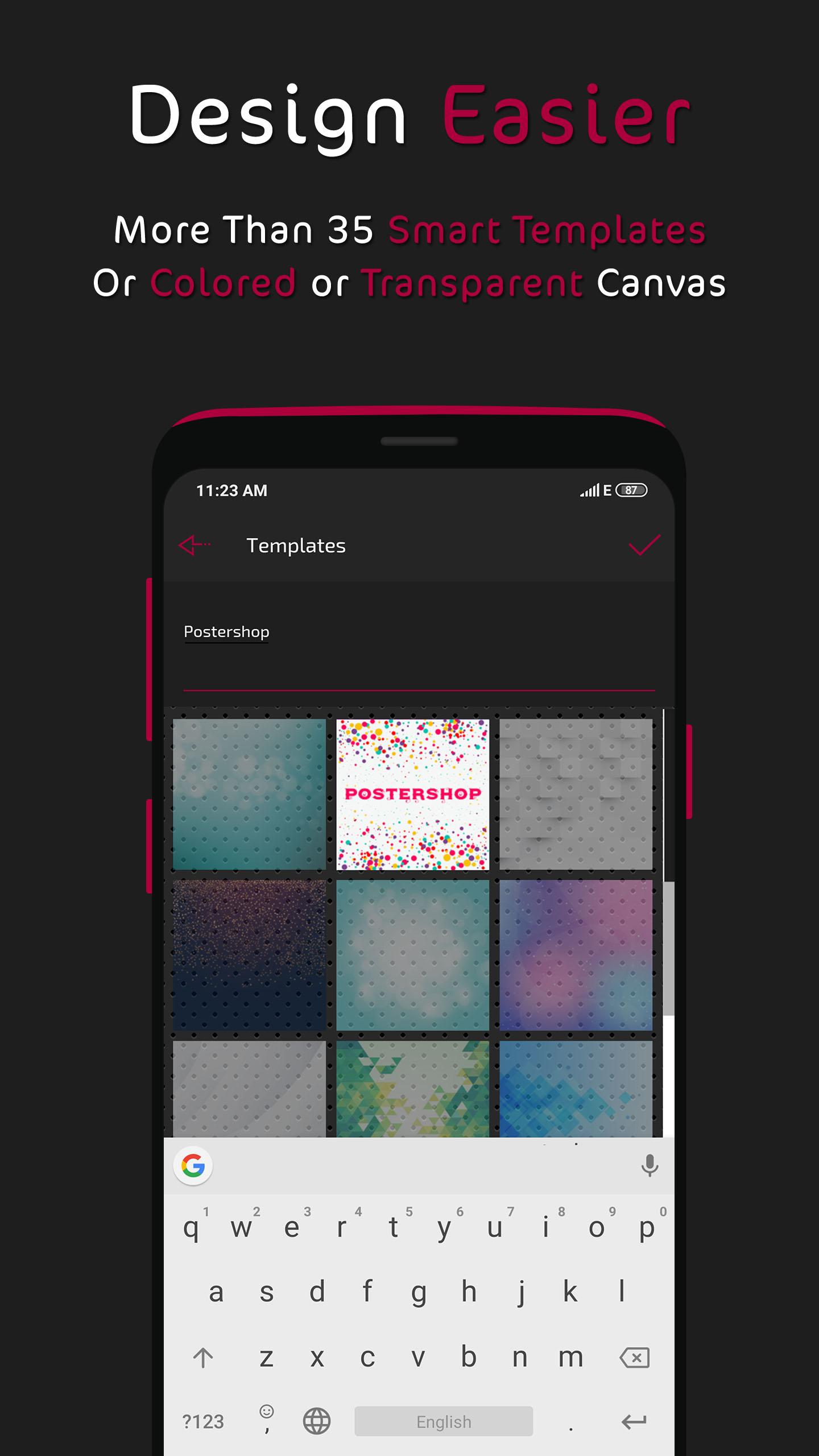 اسکرین شات 6 برنامه Postershop - Typography Design