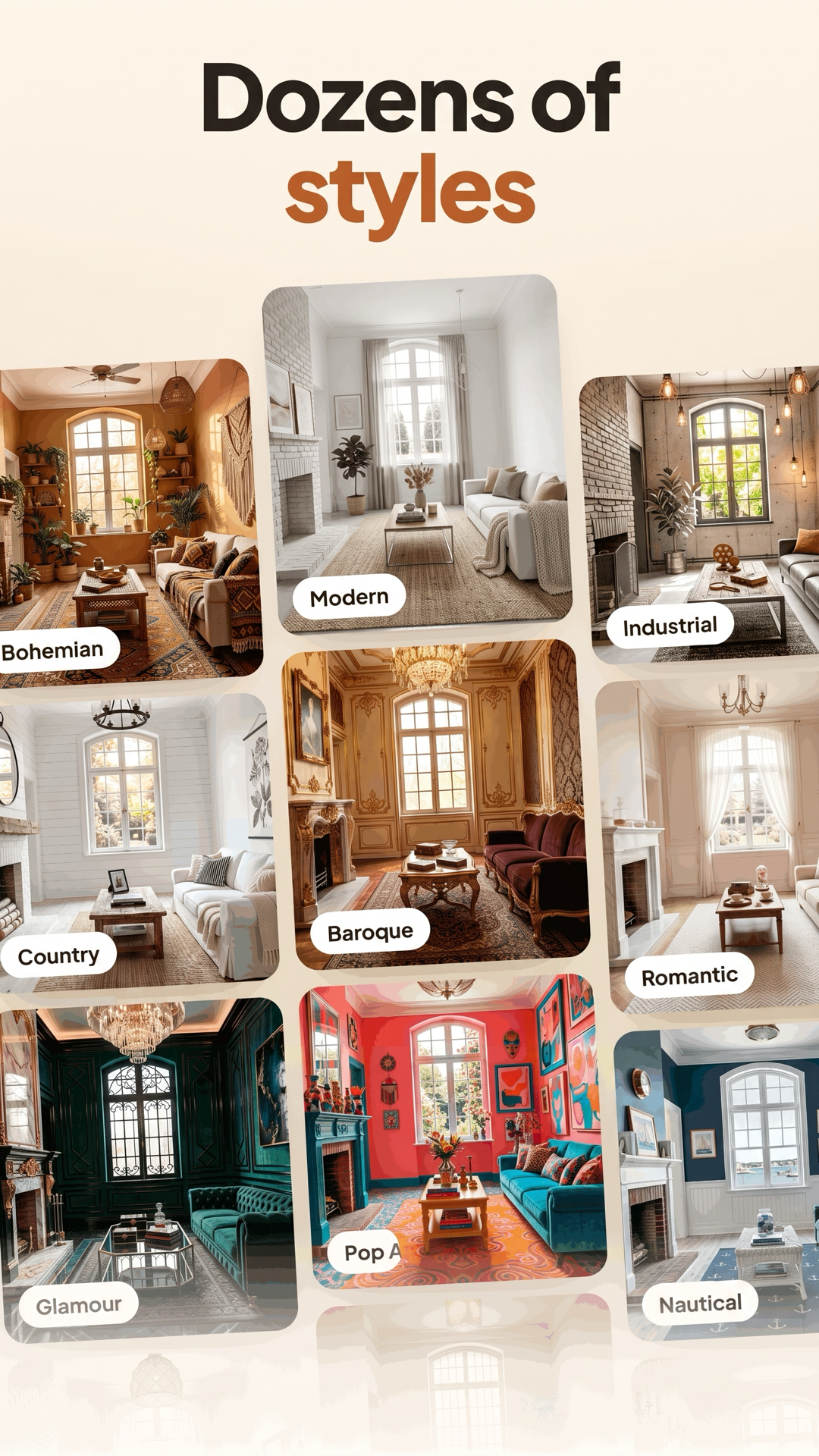 اسکرین شات 2 برنامه AI Redesign - Home Design
