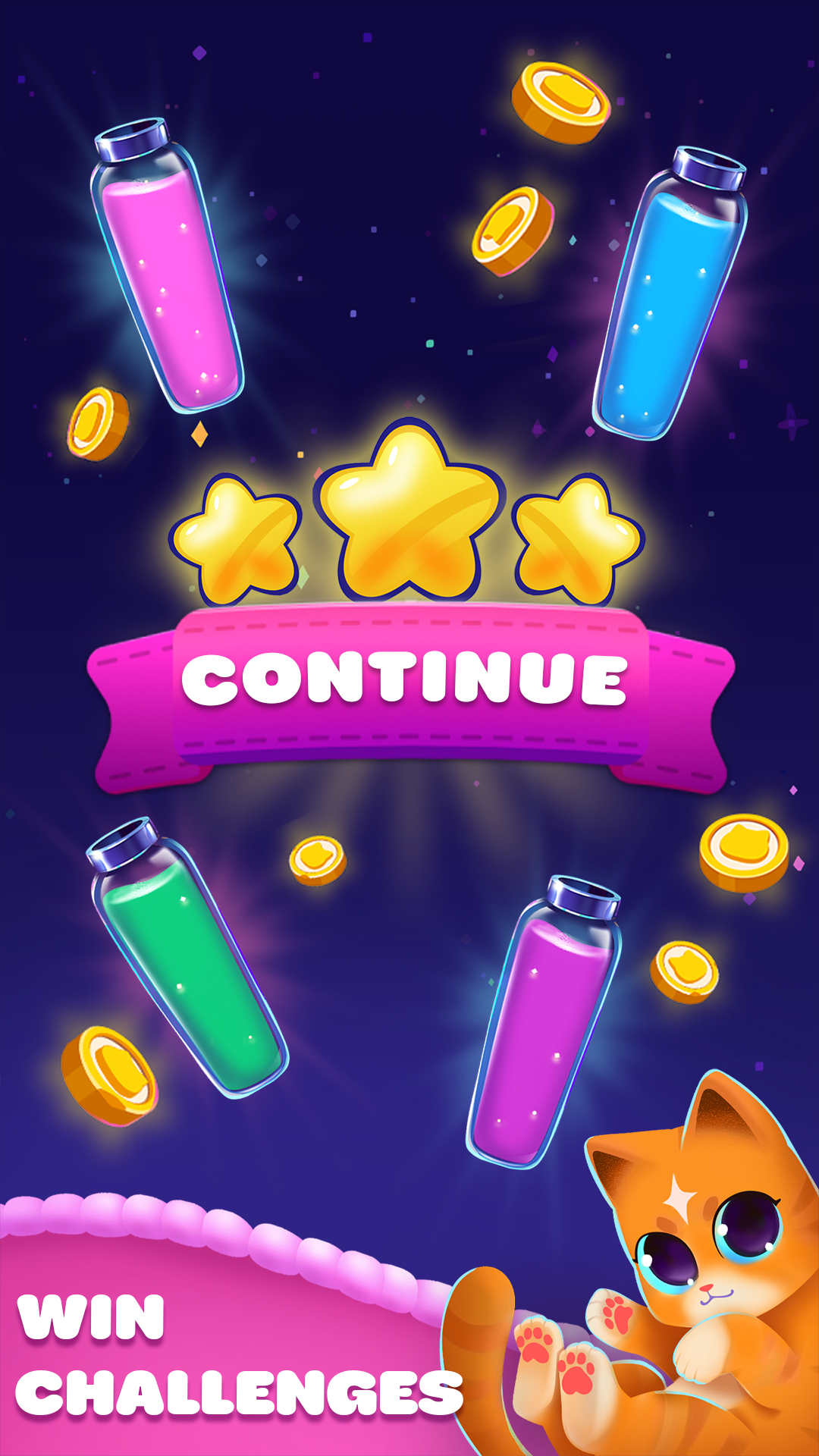 اسکرین شات 5 بازی Color Sort Water Purrfect Puzz