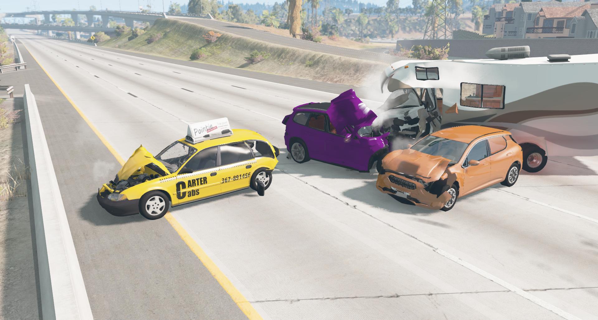 اسکرین شات 5 بازی Taxi Crash Car Game Simulation