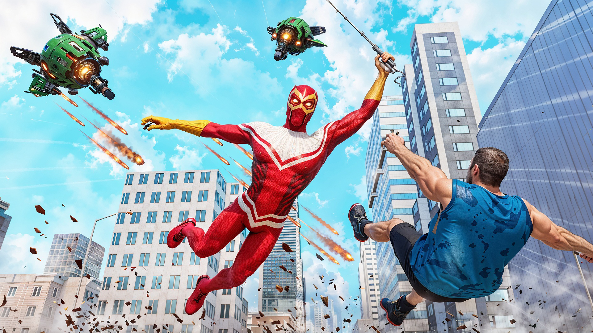 اسکرین شات 3 بازی Miami Rope Hero : Spider Games