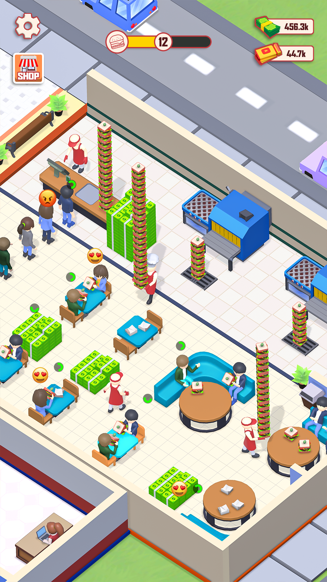 اسکرین شات 4 برنامه Fast Food Fever - Idle Tycoon