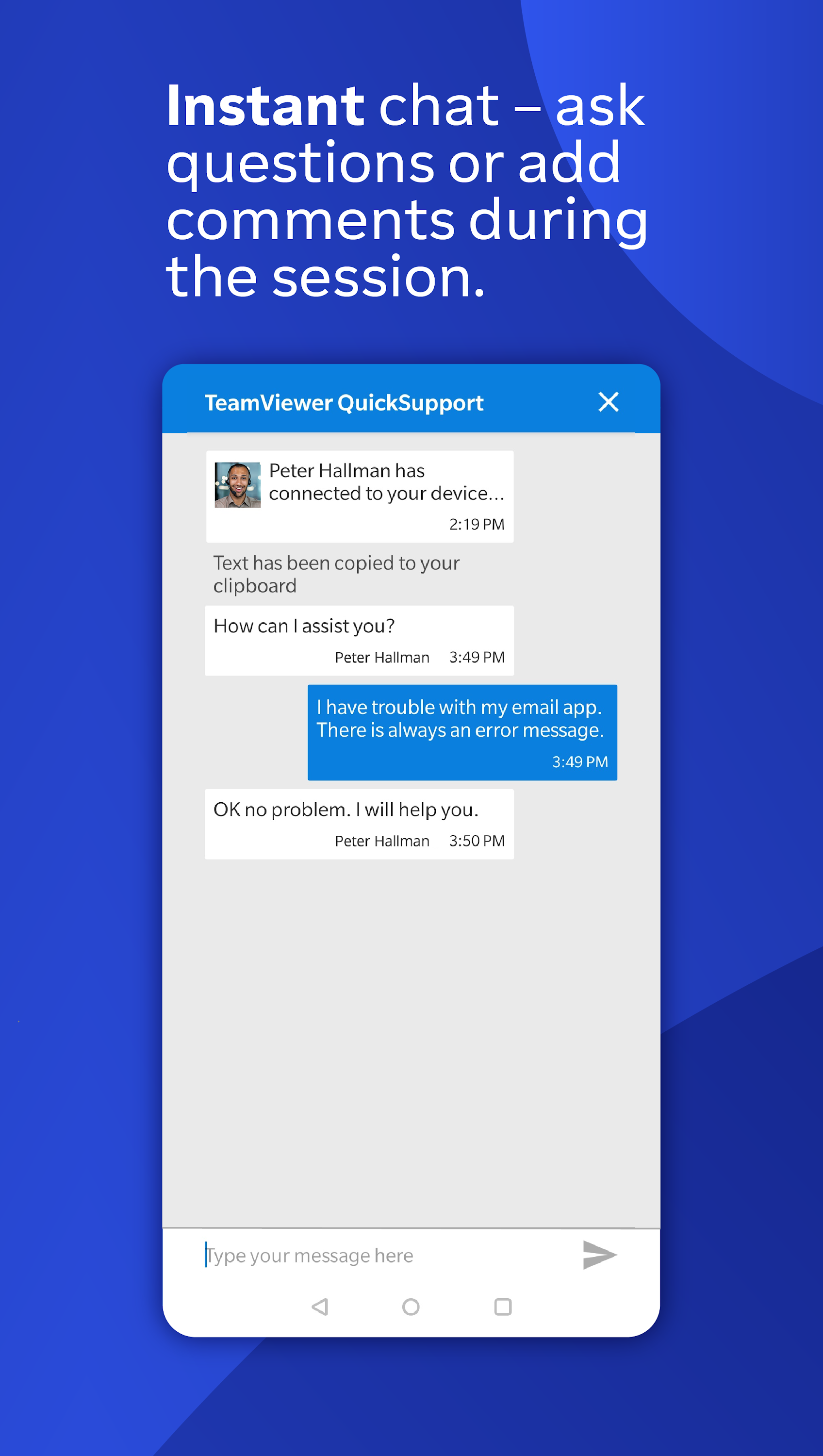 اسکرین شات 7 برنامه TeamViewer QuickSupport