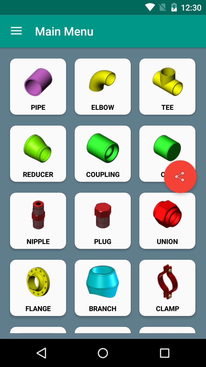 اسکرین شات 1 برنامه Pipe and Fitting