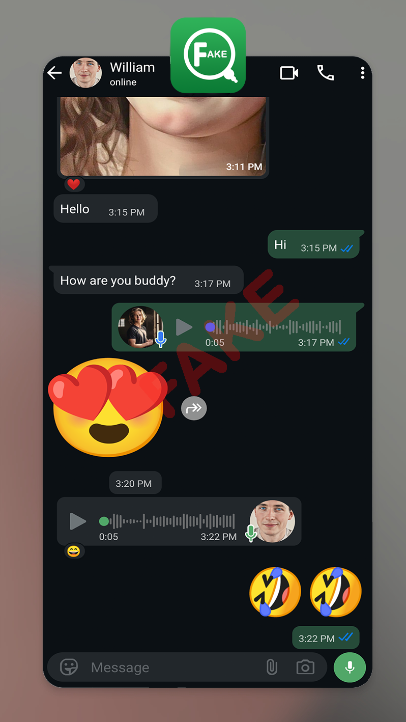 اسکرین شات 7 برنامه Fake Chat Message Prank