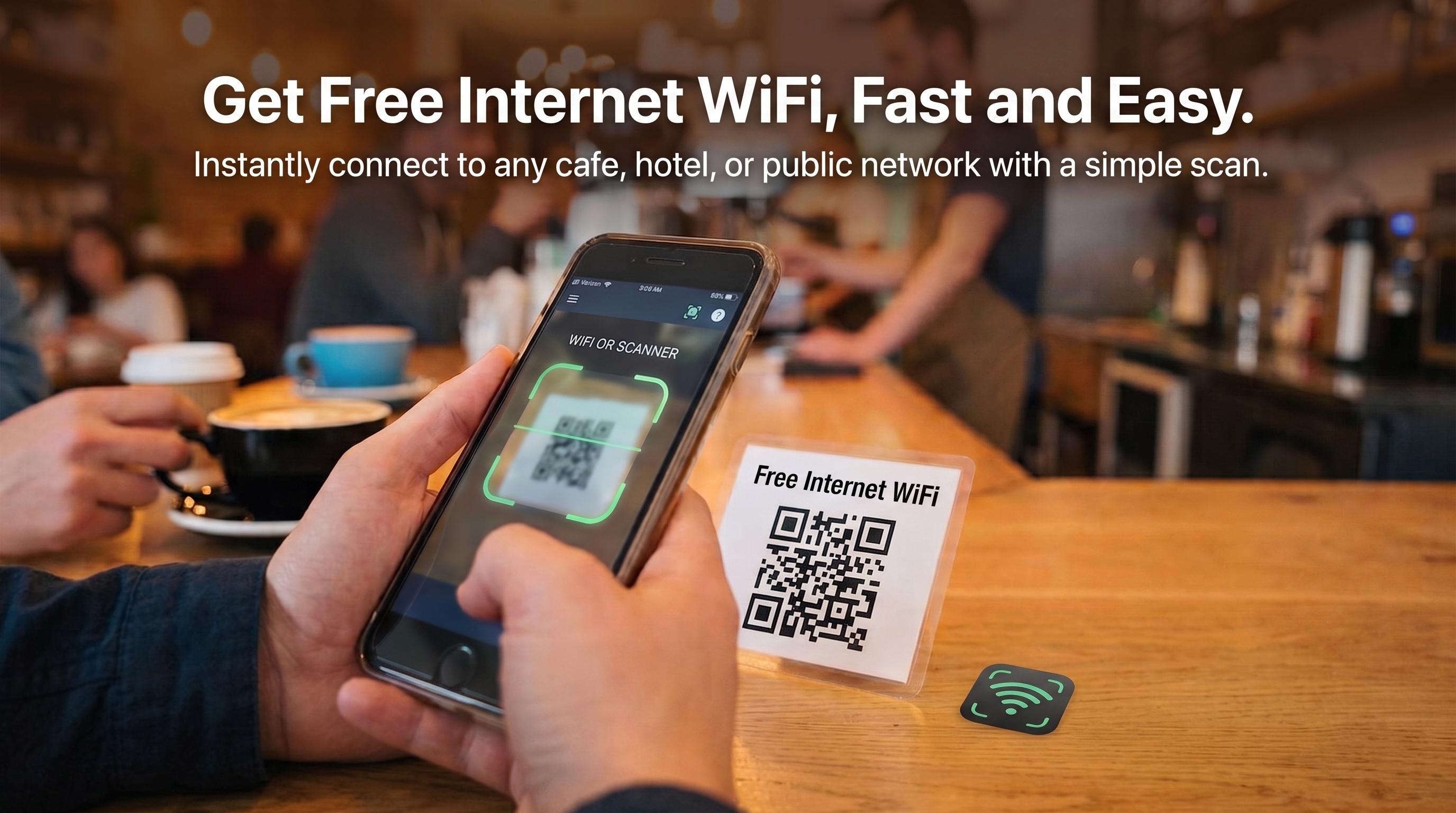 اسکرین شات 1 برنامه WiFi QrCode Password scanner