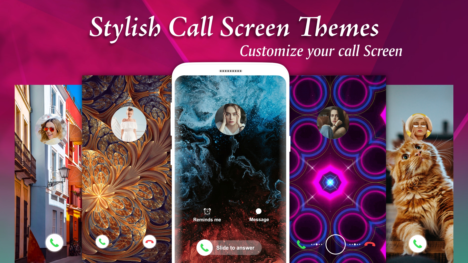 اسکرین شات 1 برنامه Call Screen-Color Caller Flash