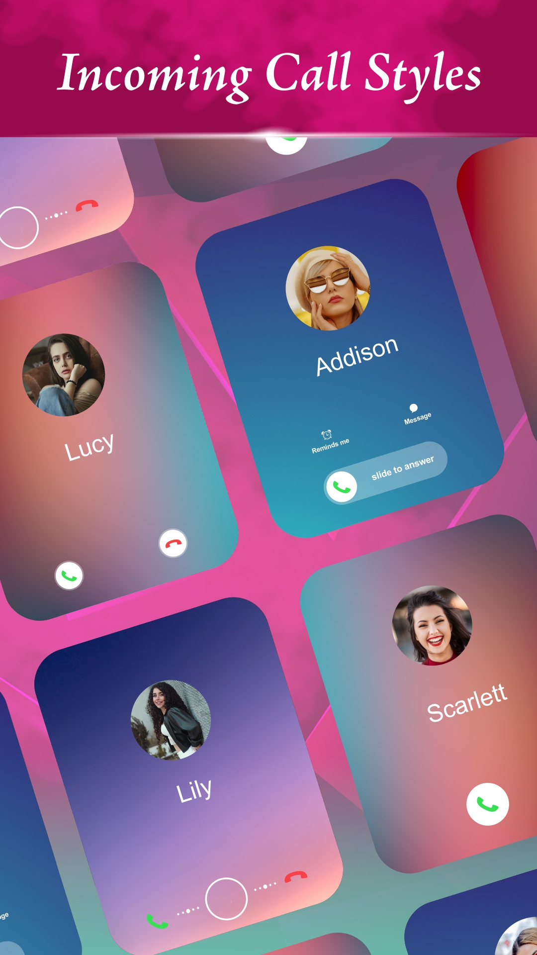اسکرین شات 2 برنامه Call Screen-Color Caller Flash