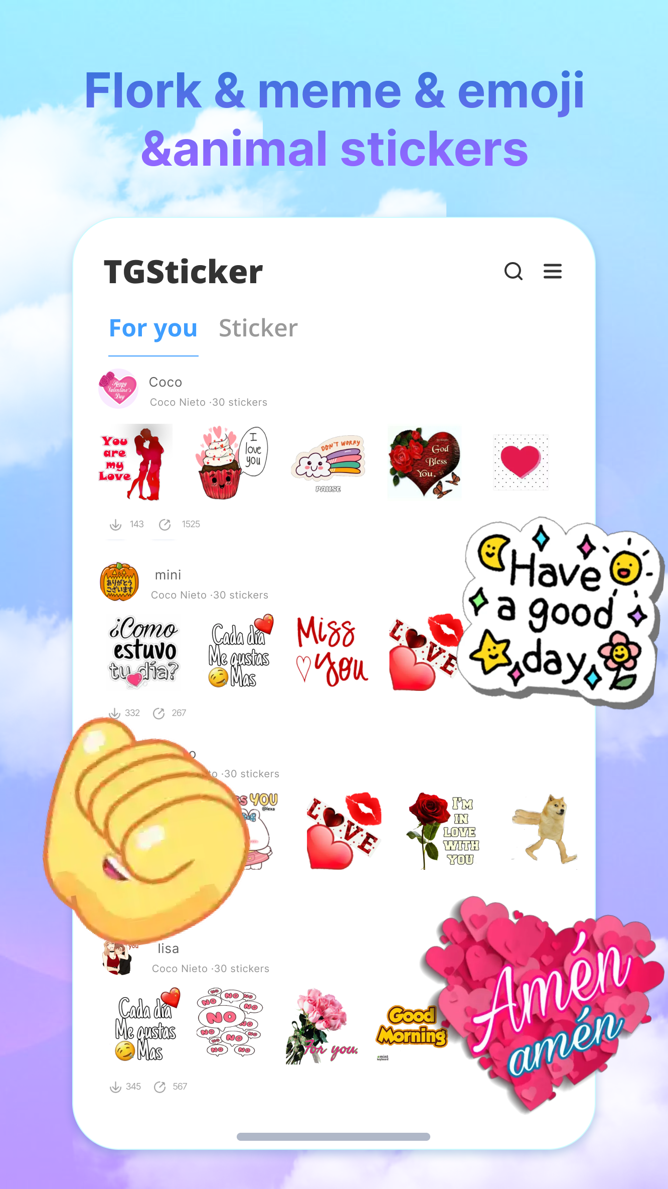 اسکرین شات 3 برنامه Tgsticker - pack meme download