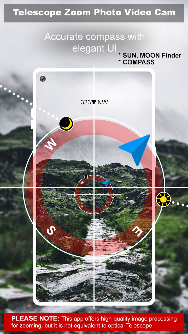 اسکرین شات 2 برنامه Telescope Zoom Photo Video Cam