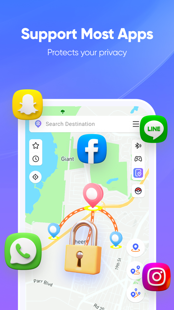 اسکرین شات 5 برنامه iAnyGo:Joystick, Finger travel
