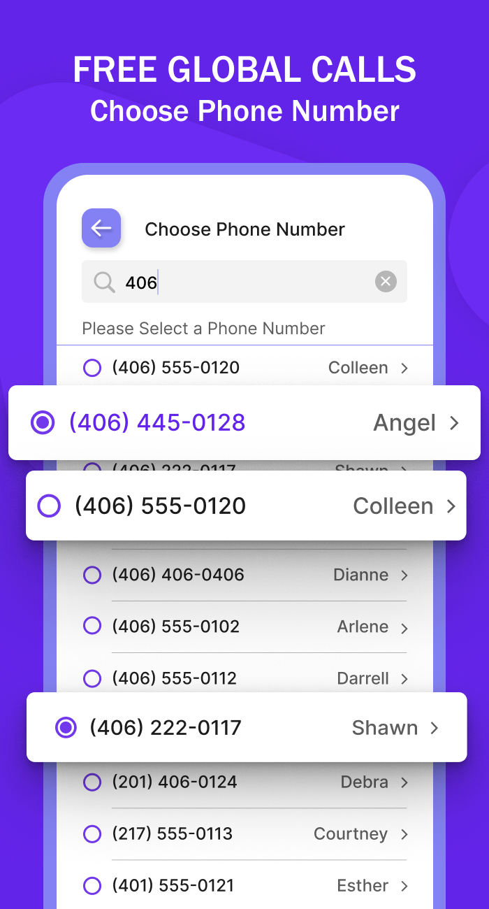 اسکرین شات 1 برنامه Text, Call & Phone number