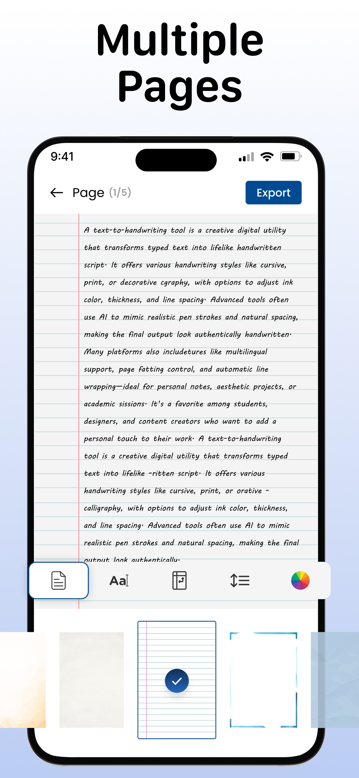 اسکرین شات 2 برنامه Text to Handwriting Converter
