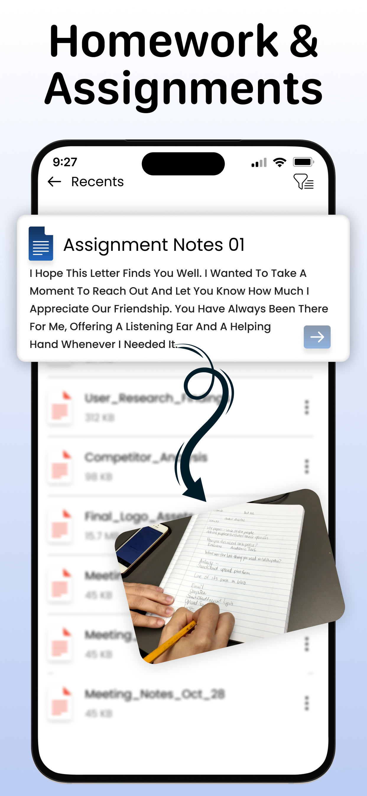 اسکرین شات 6 برنامه Text to Handwriting Converter