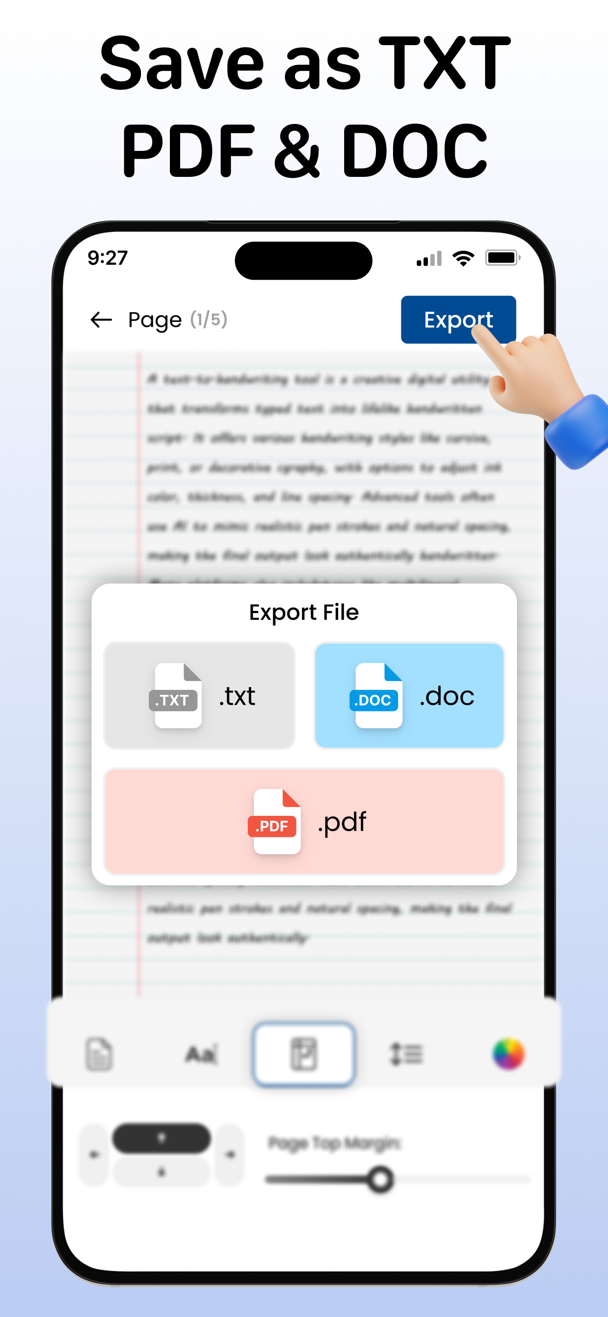 اسکرین شات 4 برنامه Text to Handwriting Converter