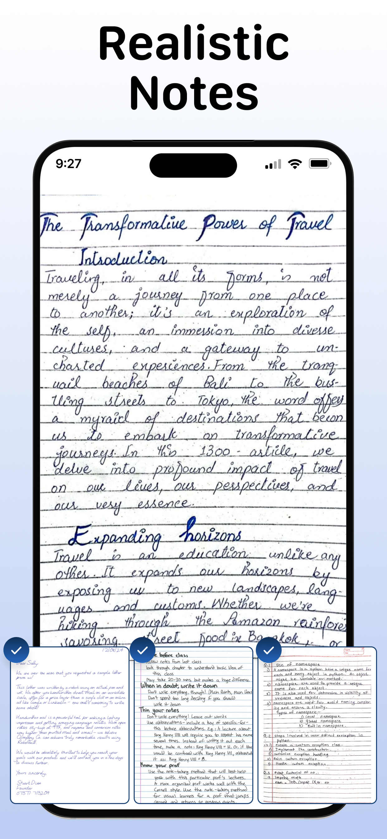اسکرین شات 5 برنامه Text to Handwriting Converter