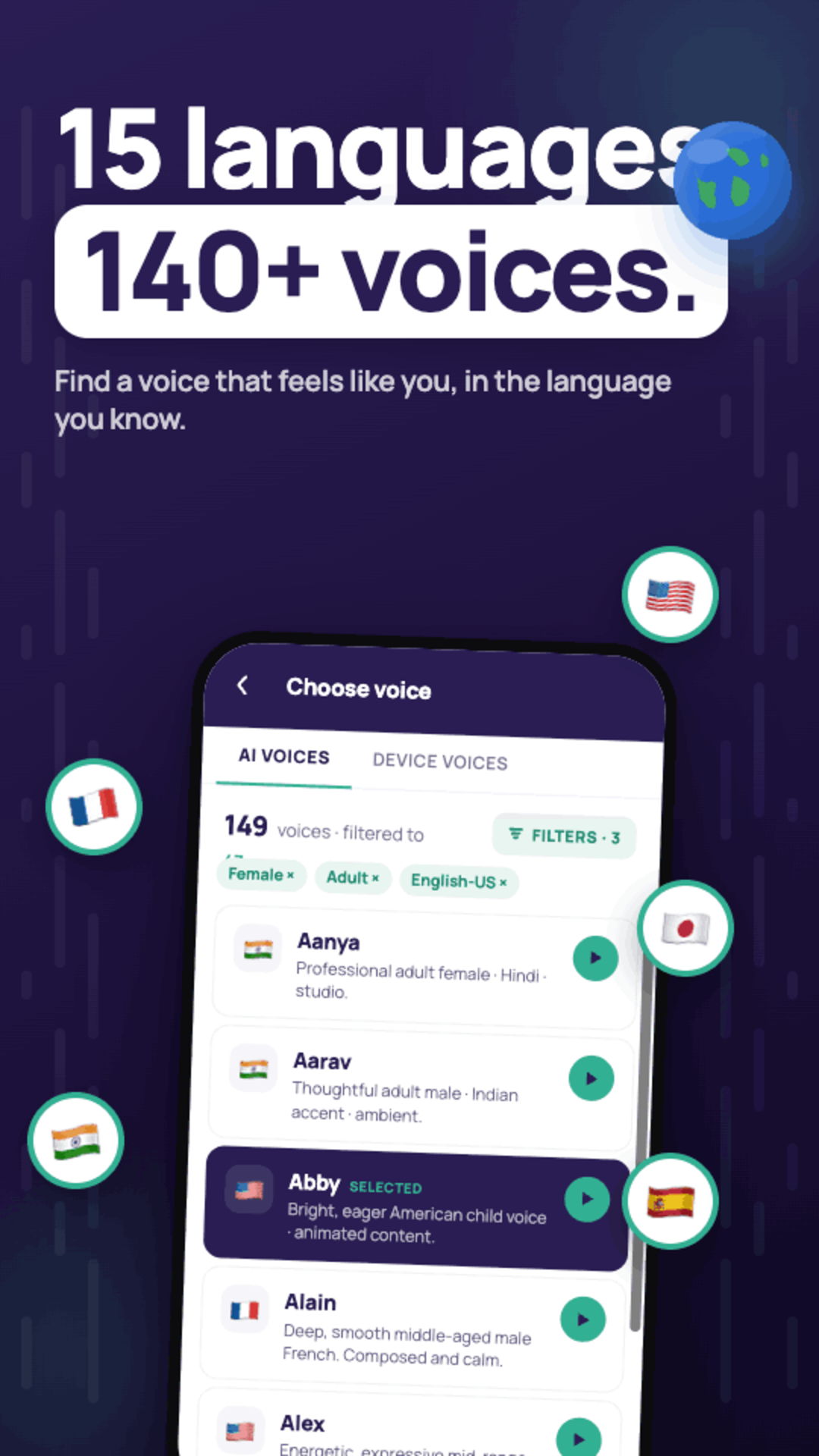 اسکرین شات 3 برنامه TTS Voices & Reader: My Voice
