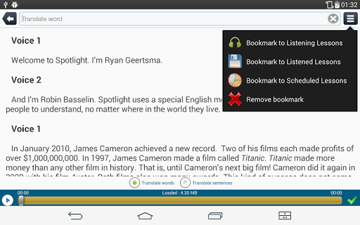 اسکرین شات 4 برنامه English Listening Practice TFlat