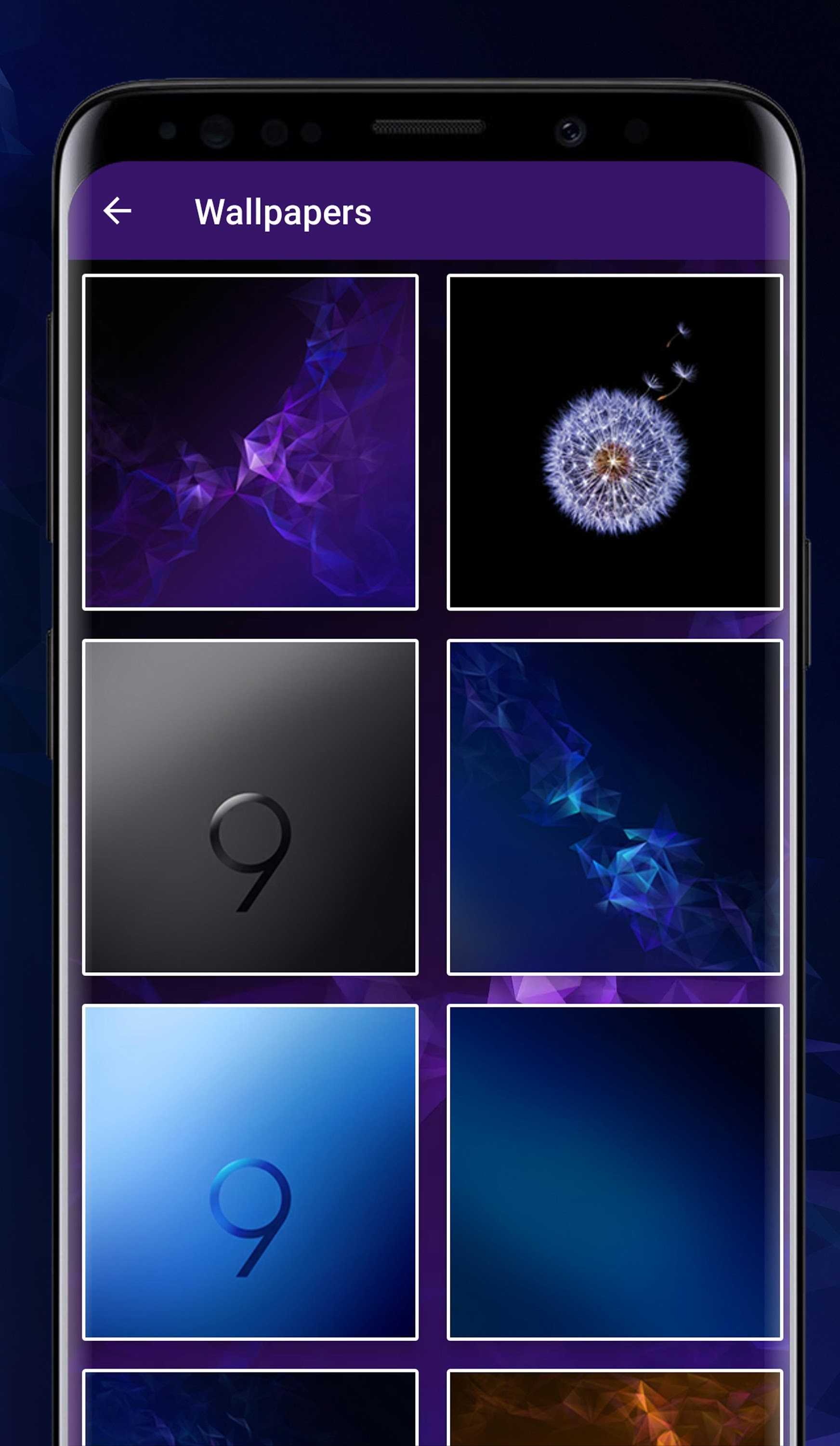 اسکرین شات 6 برنامه Galaxy S9 purple Theme