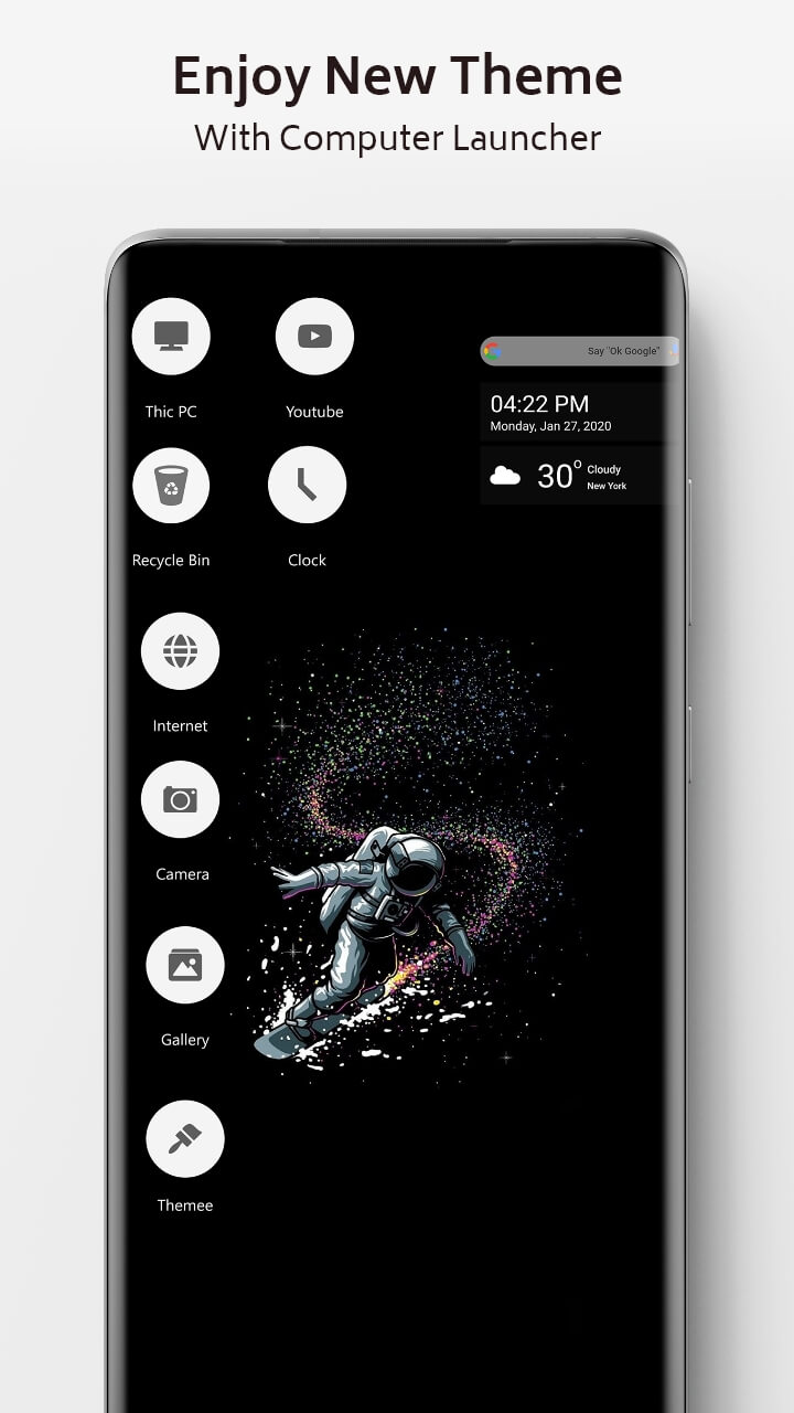 اسکرین شات 1 برنامه Ash Theme for Launcher