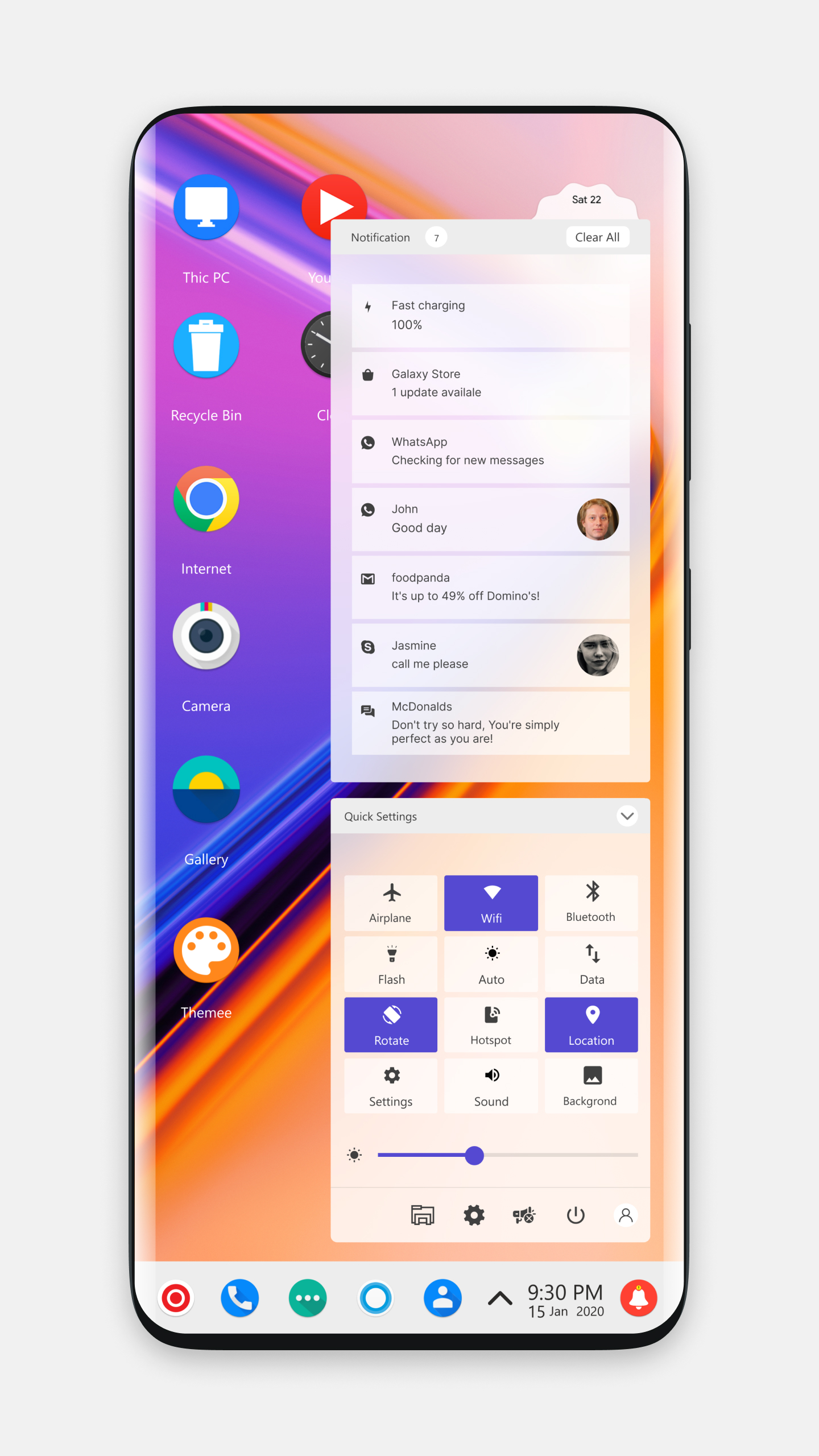 اسکرین شات 4 برنامه OnePlus 7 Theme for CL