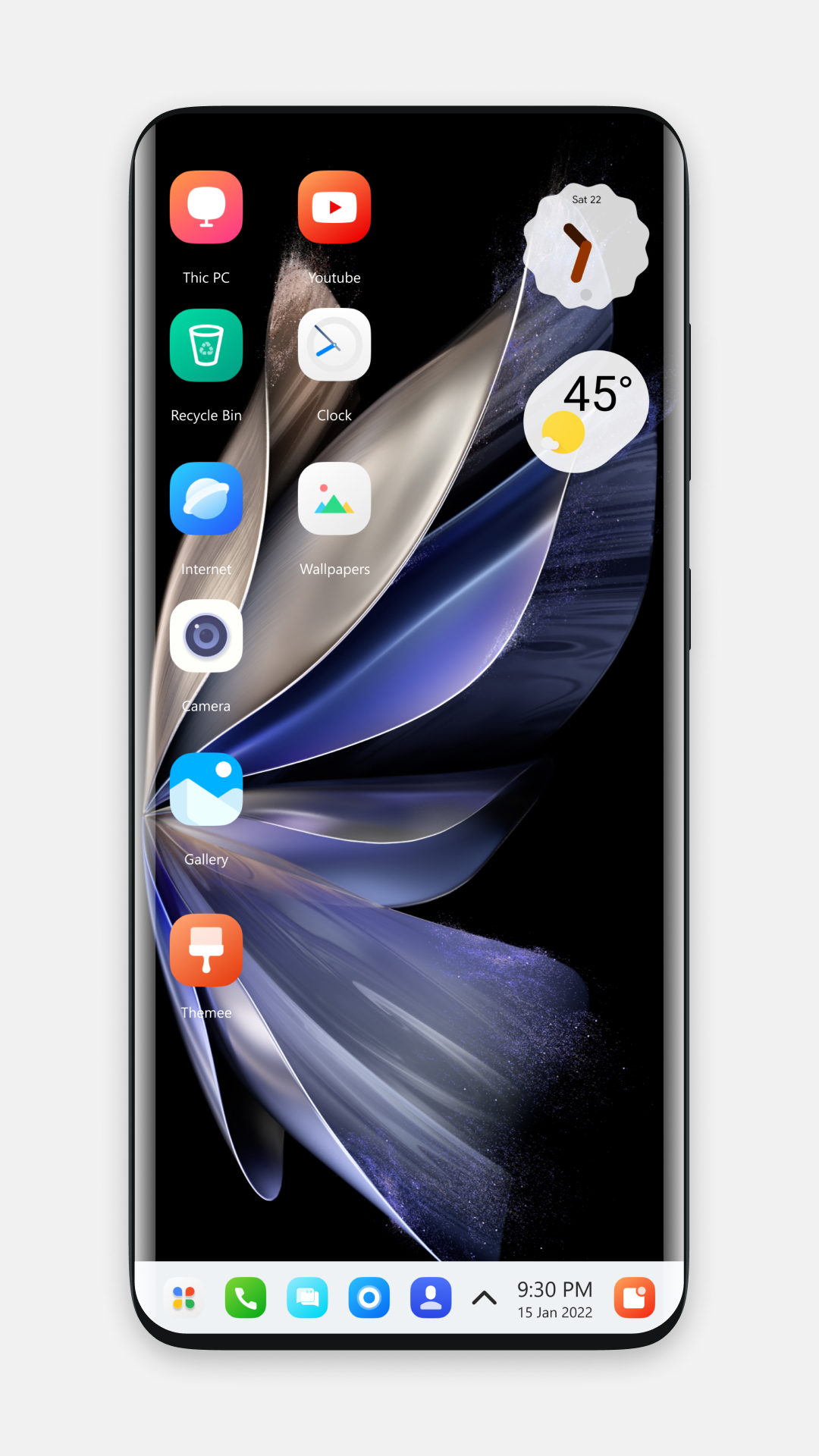 اسکرین شات 1 برنامه vivo X Fold 2 Theme