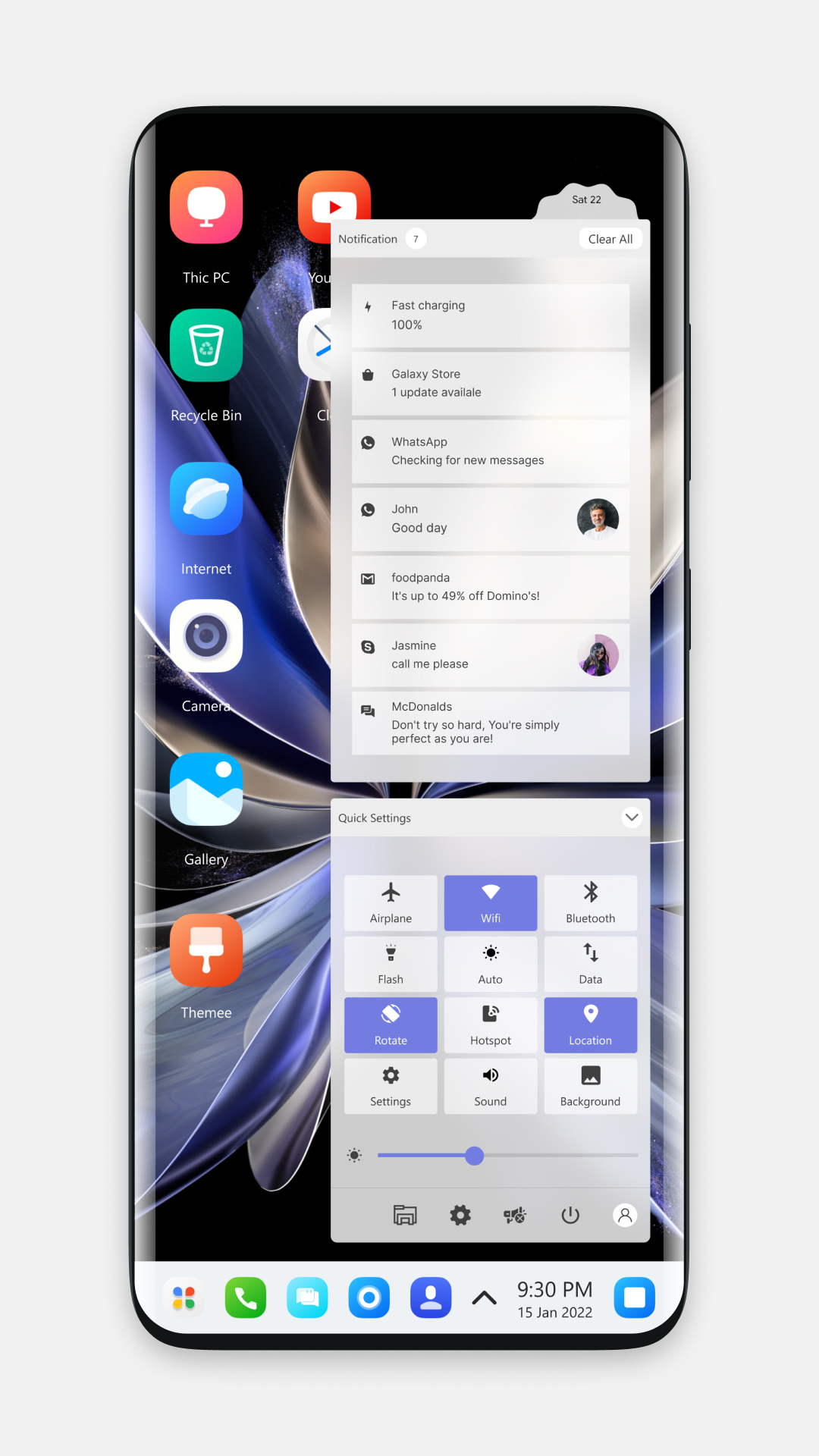 اسکرین شات 3 برنامه vivo X Fold 2 Theme