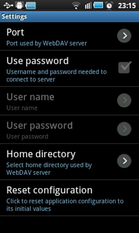 اسکرین شات 3 برنامه WebDAV Server