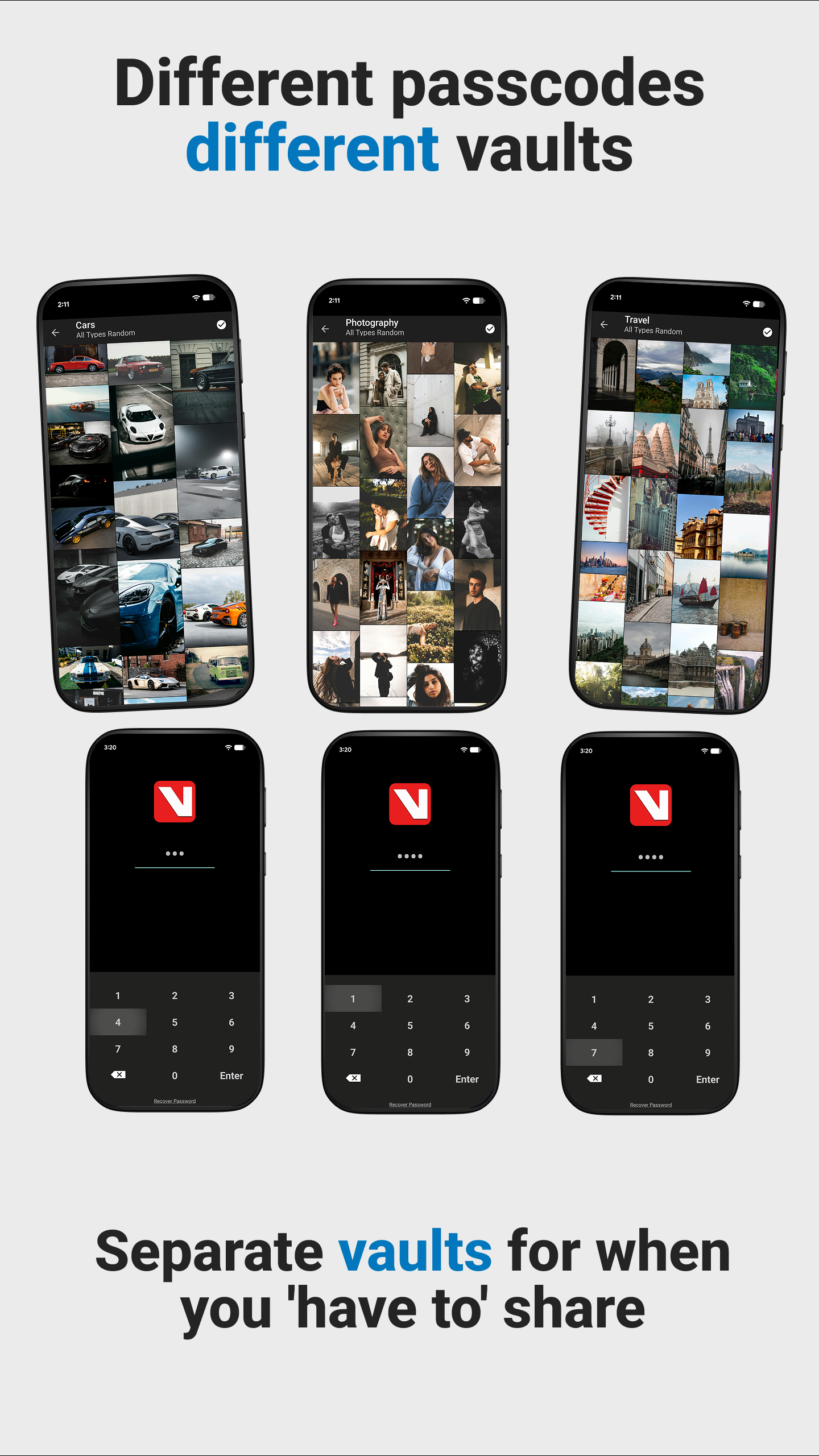 اسکرین شات 6 برنامه Vaulty : Photo Vault & Hide