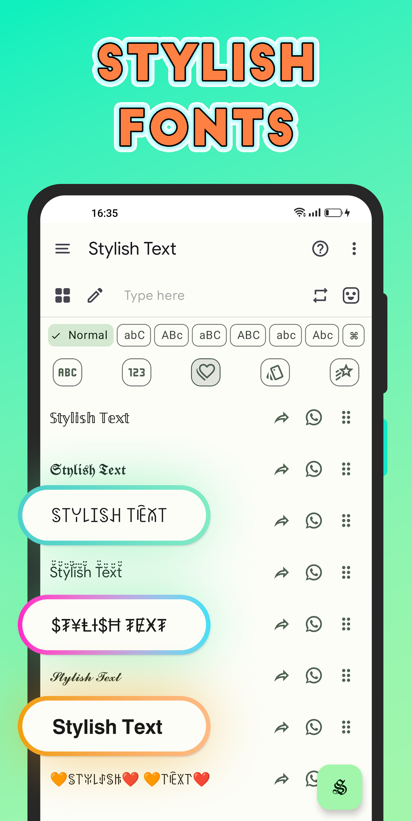 اسکرین شات 2 برنامه Stylish Text - Fonts Keyboard