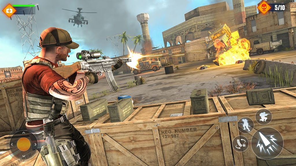 اسکرین شات 5 برنامه Atss Offline Gun Shooting Game